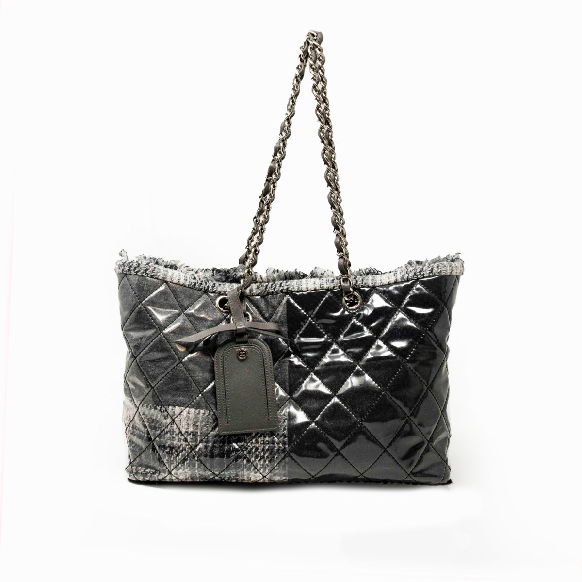 Chanel Grey Patchwork Funny Tote