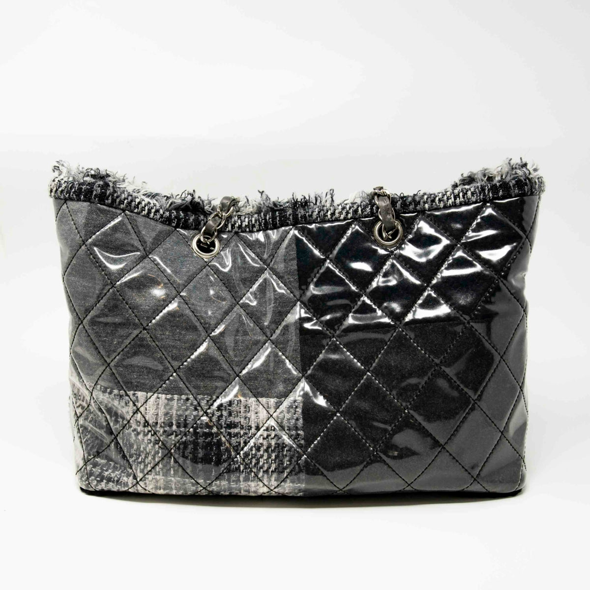 Chanel Grey Patchwork Funny Tote