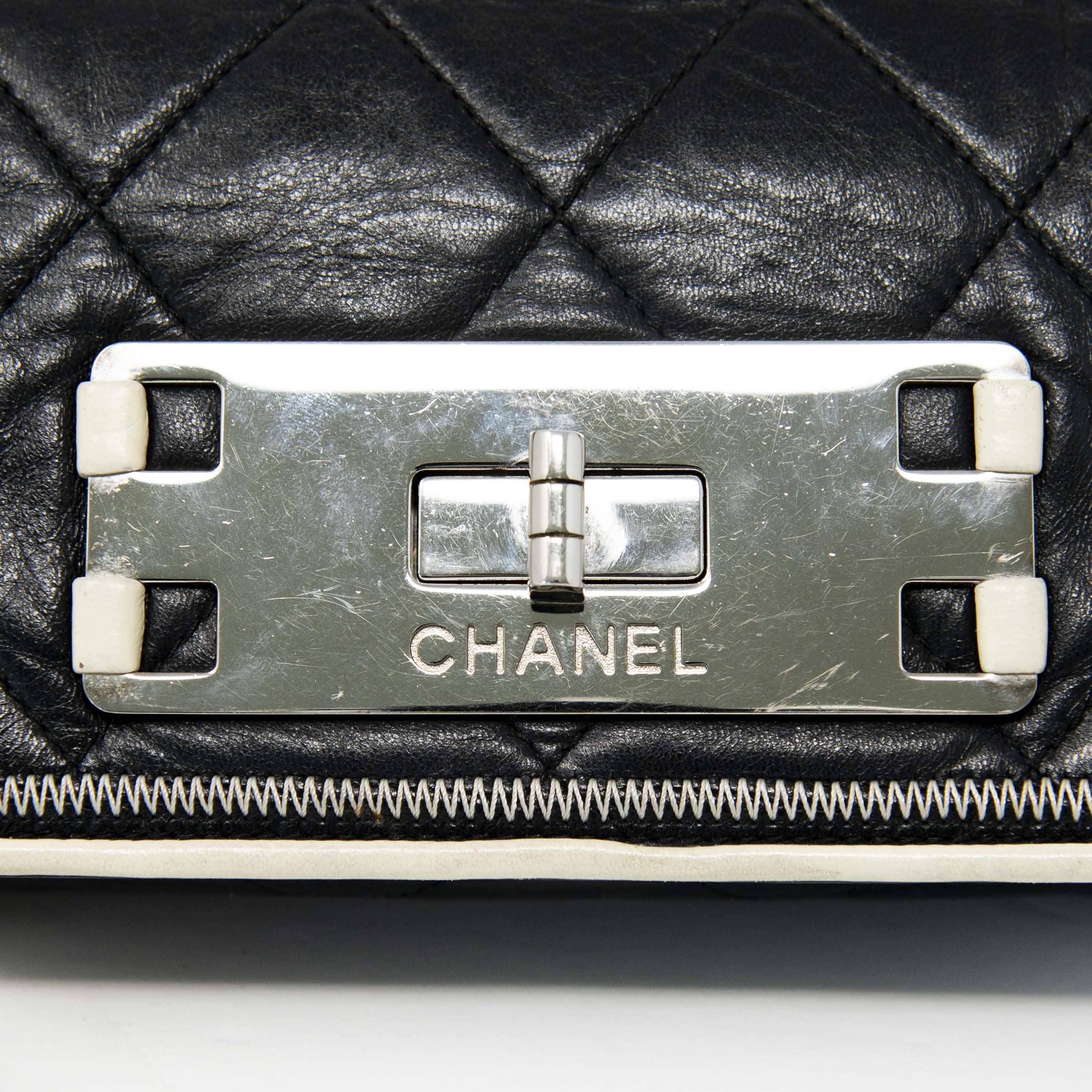 Chanel Black East West Mademoiselle Accordion Bag