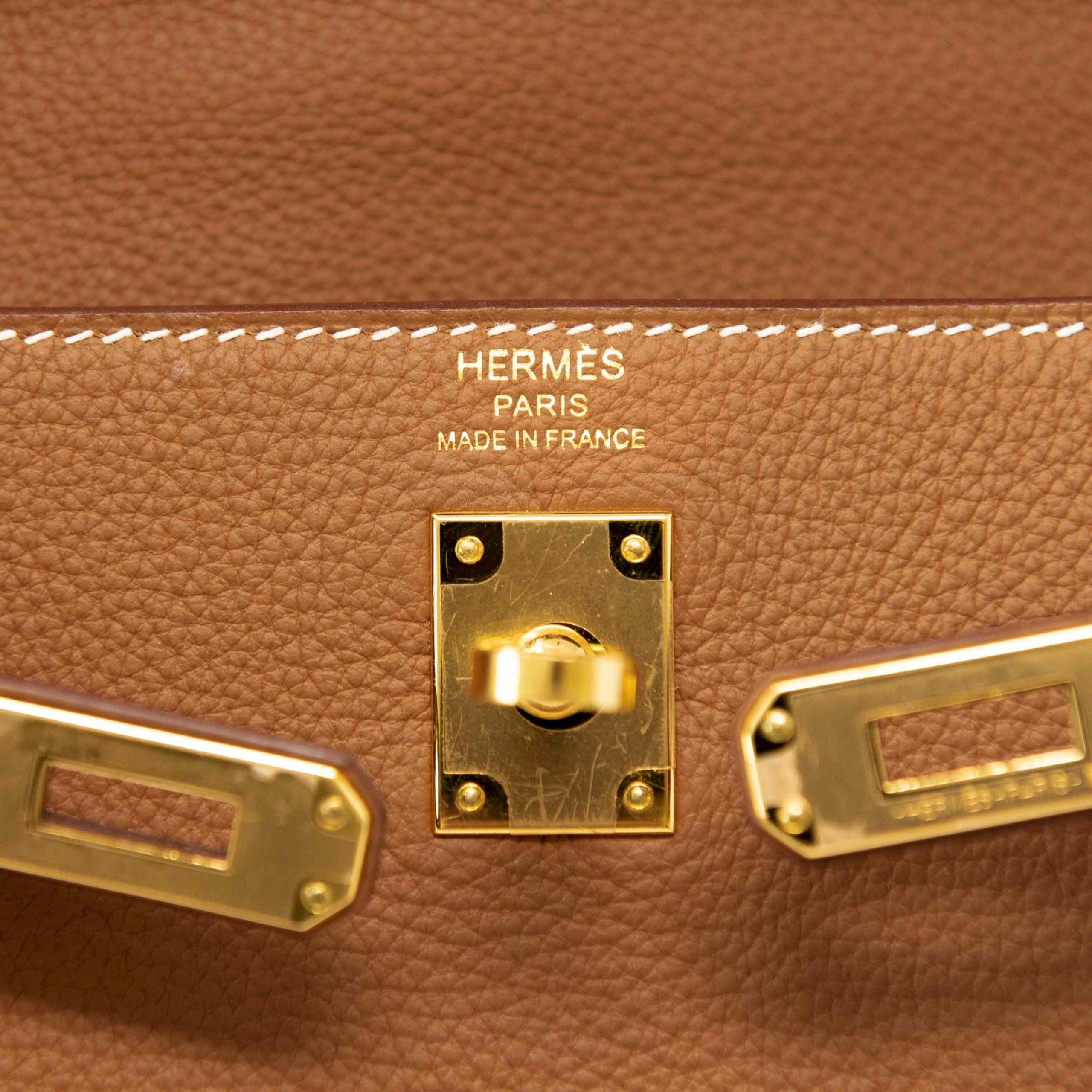 Hermes Gold Togo Kelly 25