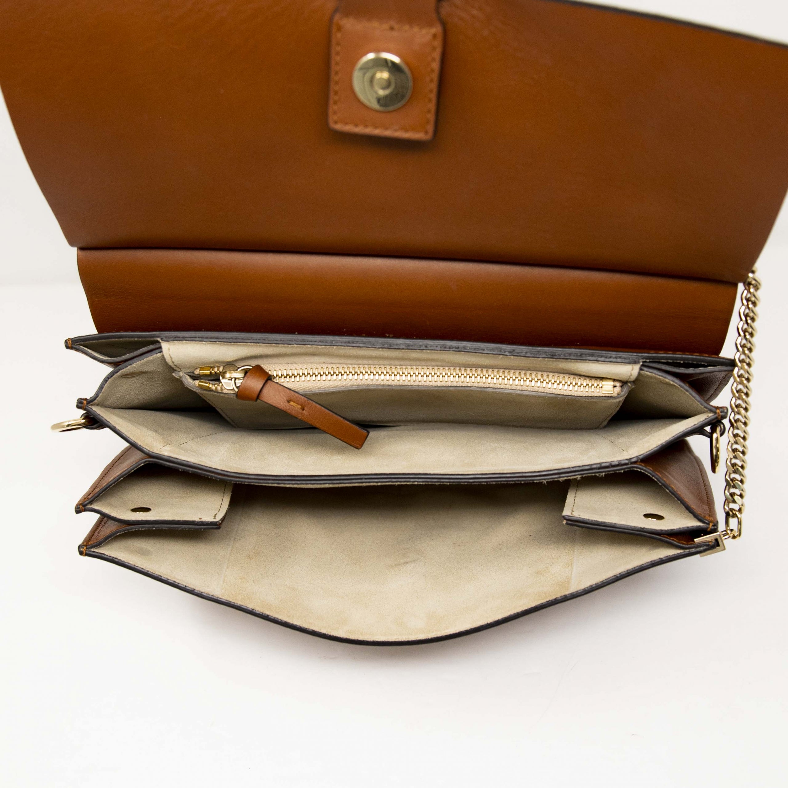 Chloé Faye medium suede and leather shoulder bag