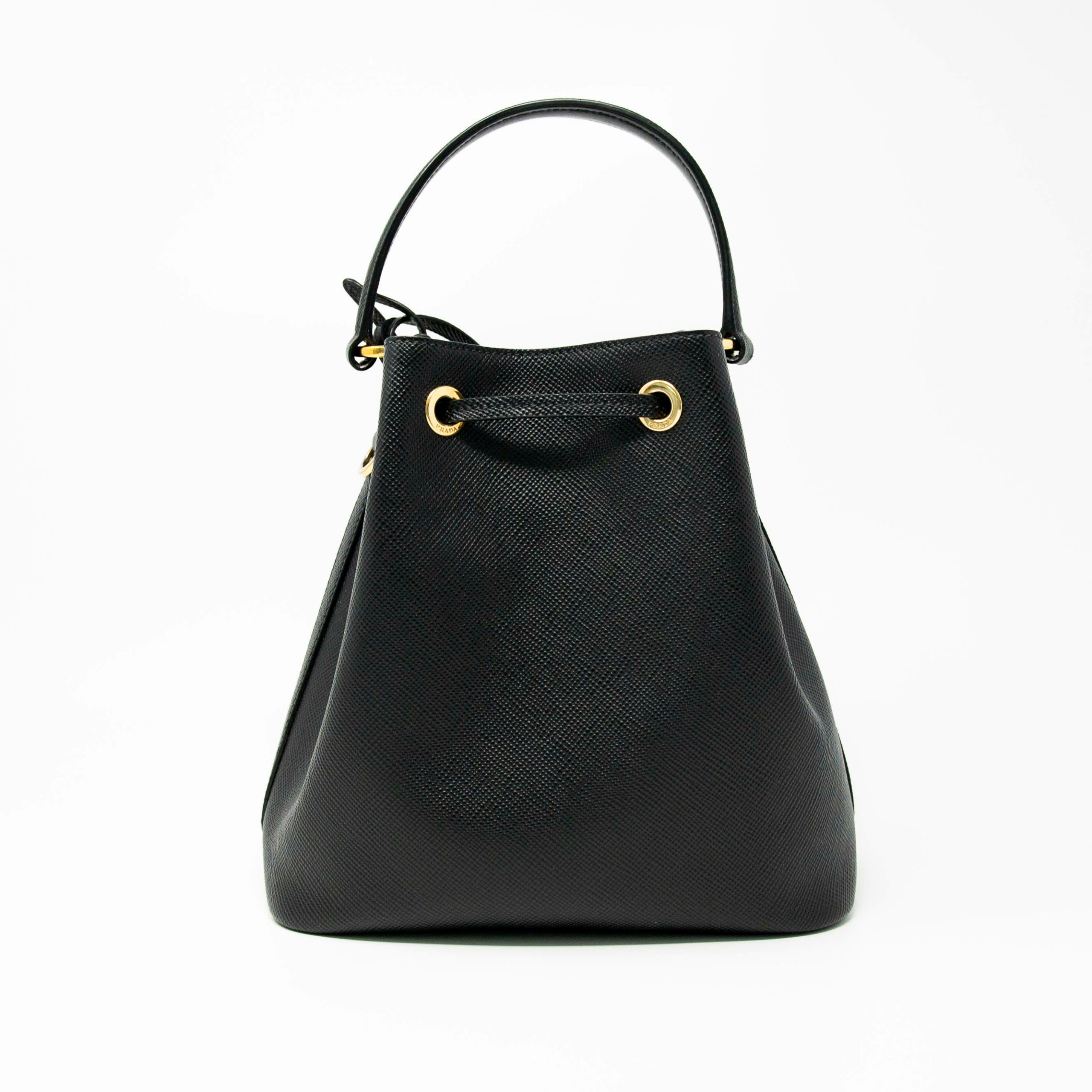 Prada Black Saffiano Small Bucket Bag