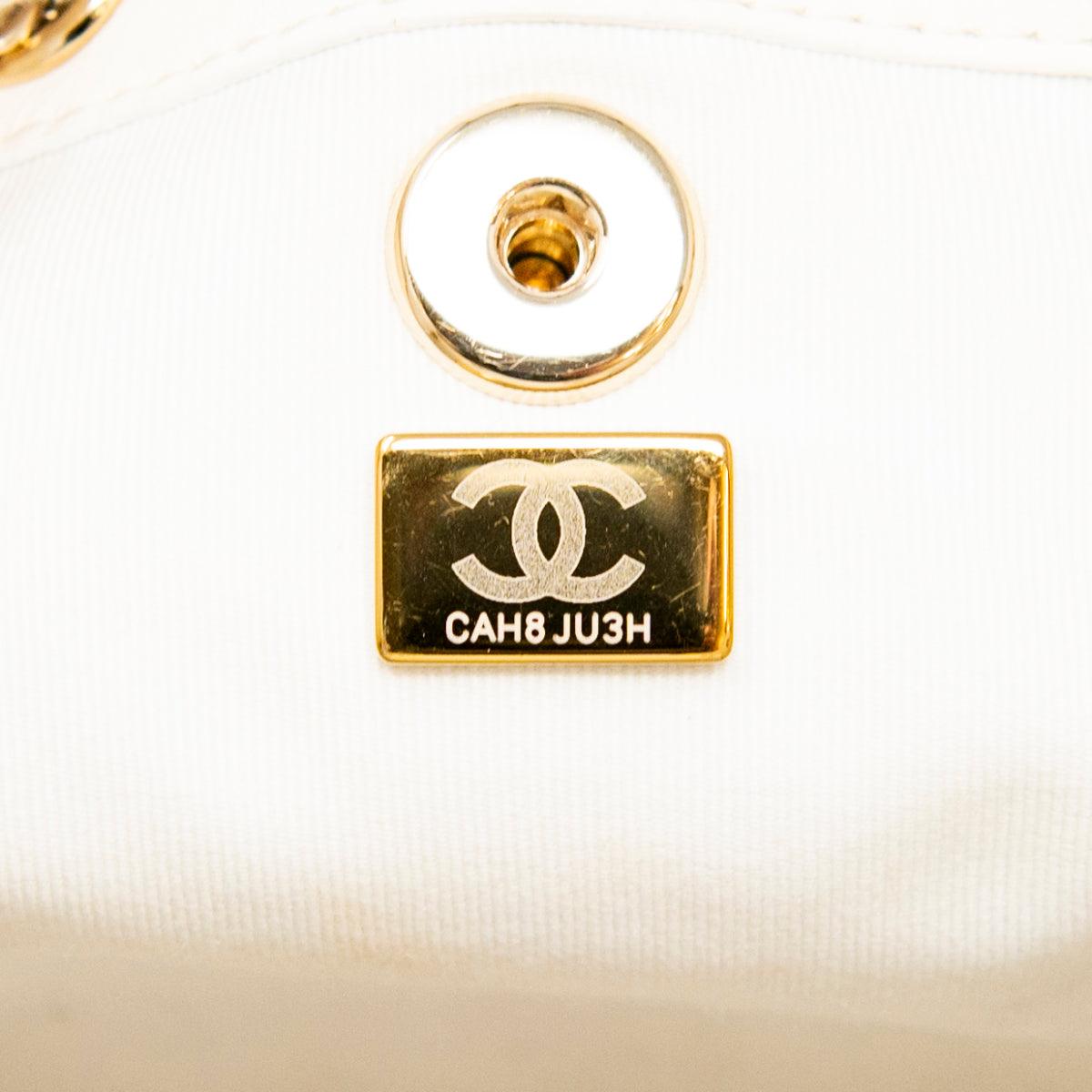 Chanel White Lambskin Duma Backpack