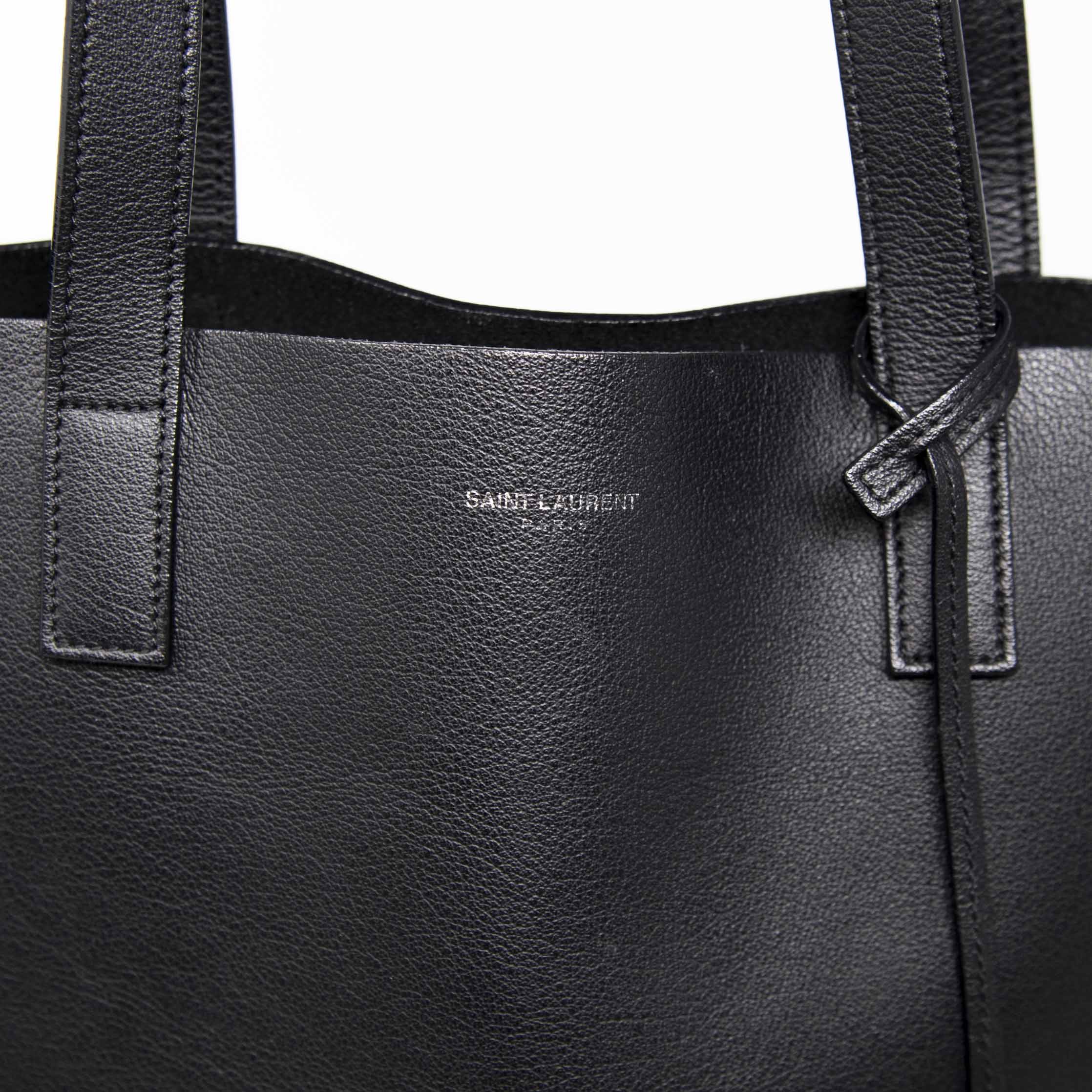 Saint Laurent Black Bold Shopping Tote