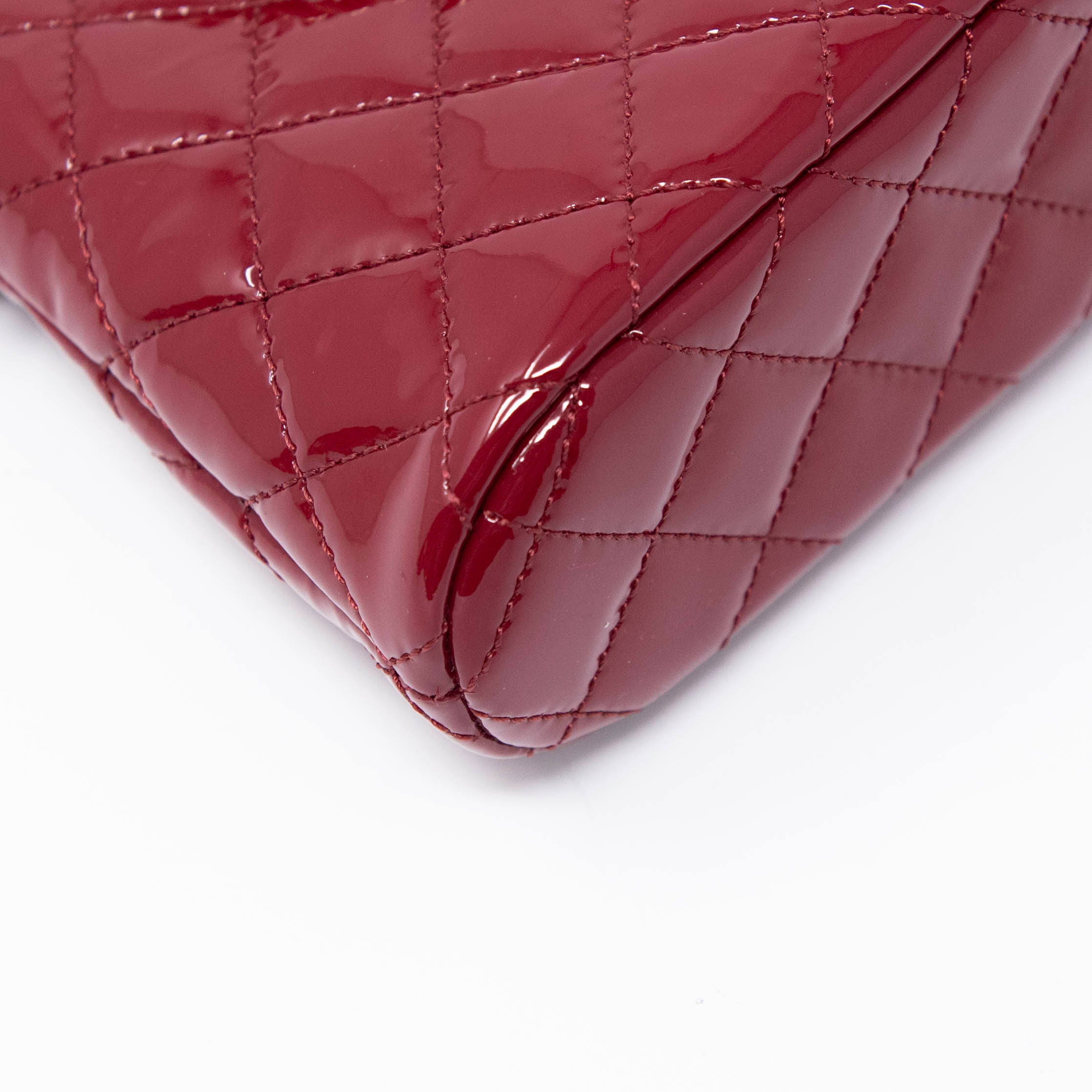 Chanel Burgundy Coco Clutch With Chain