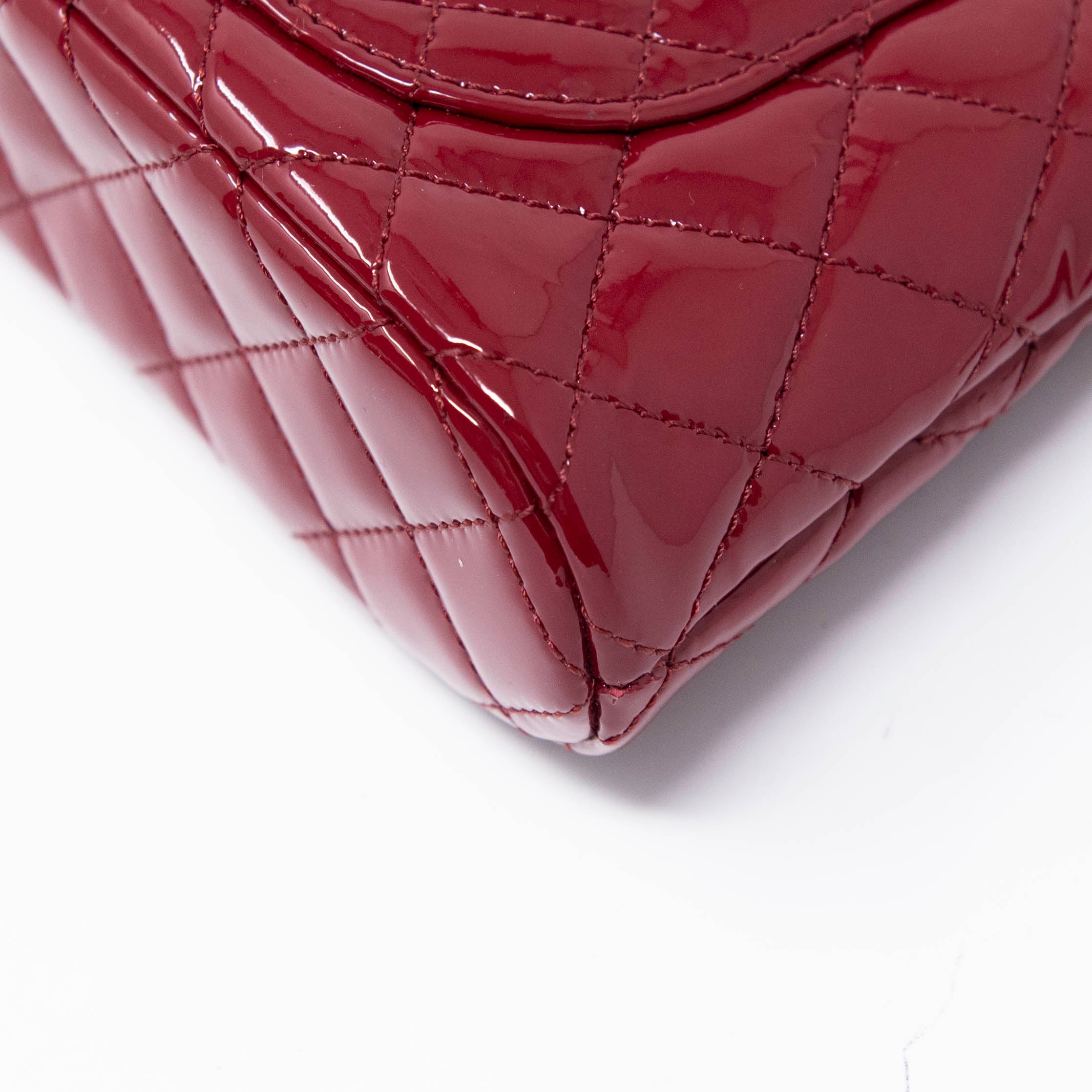 Chanel Burgundy Coco Clutch With Chain