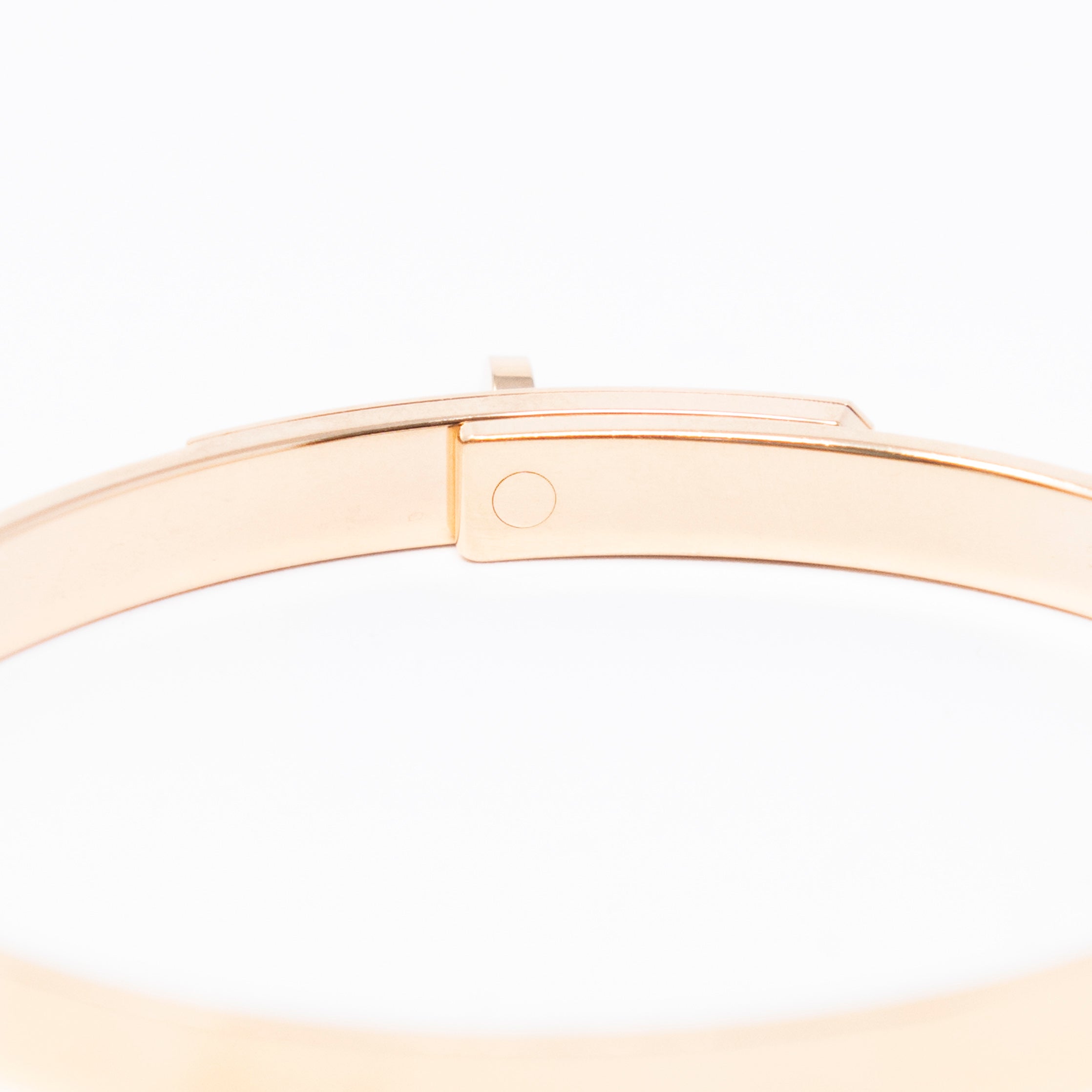 Hermes Rose Gold Diamond Kelly Bracelet SH