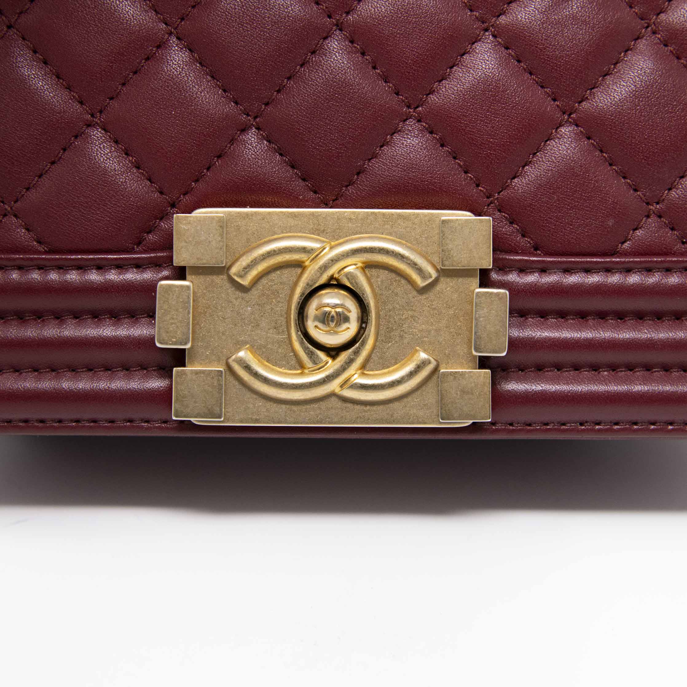 Chanel Burgundy Small Boy Bag