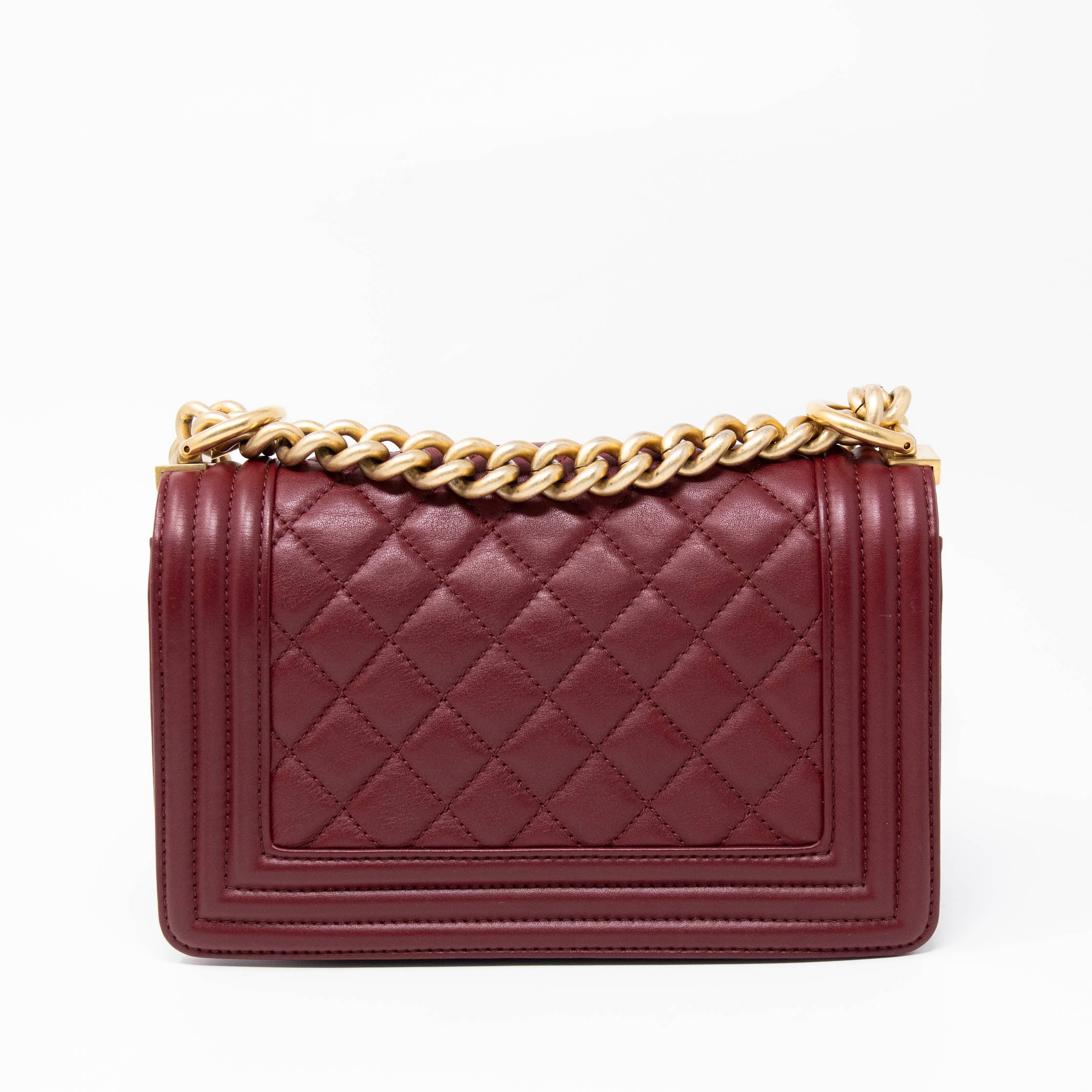 Chanel Burgundy Small Boy Bag