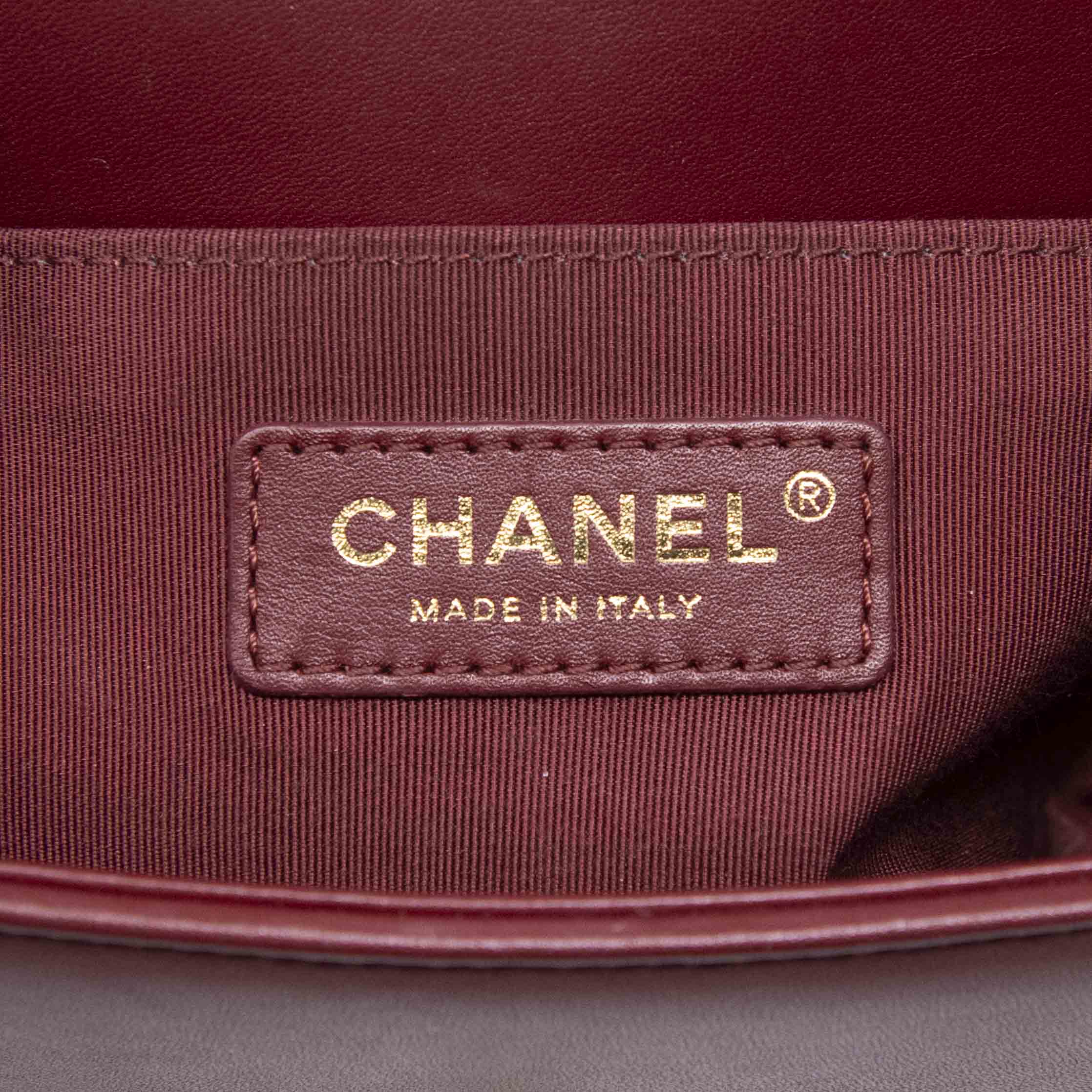 Chanel Burgundy Small Boy Bag