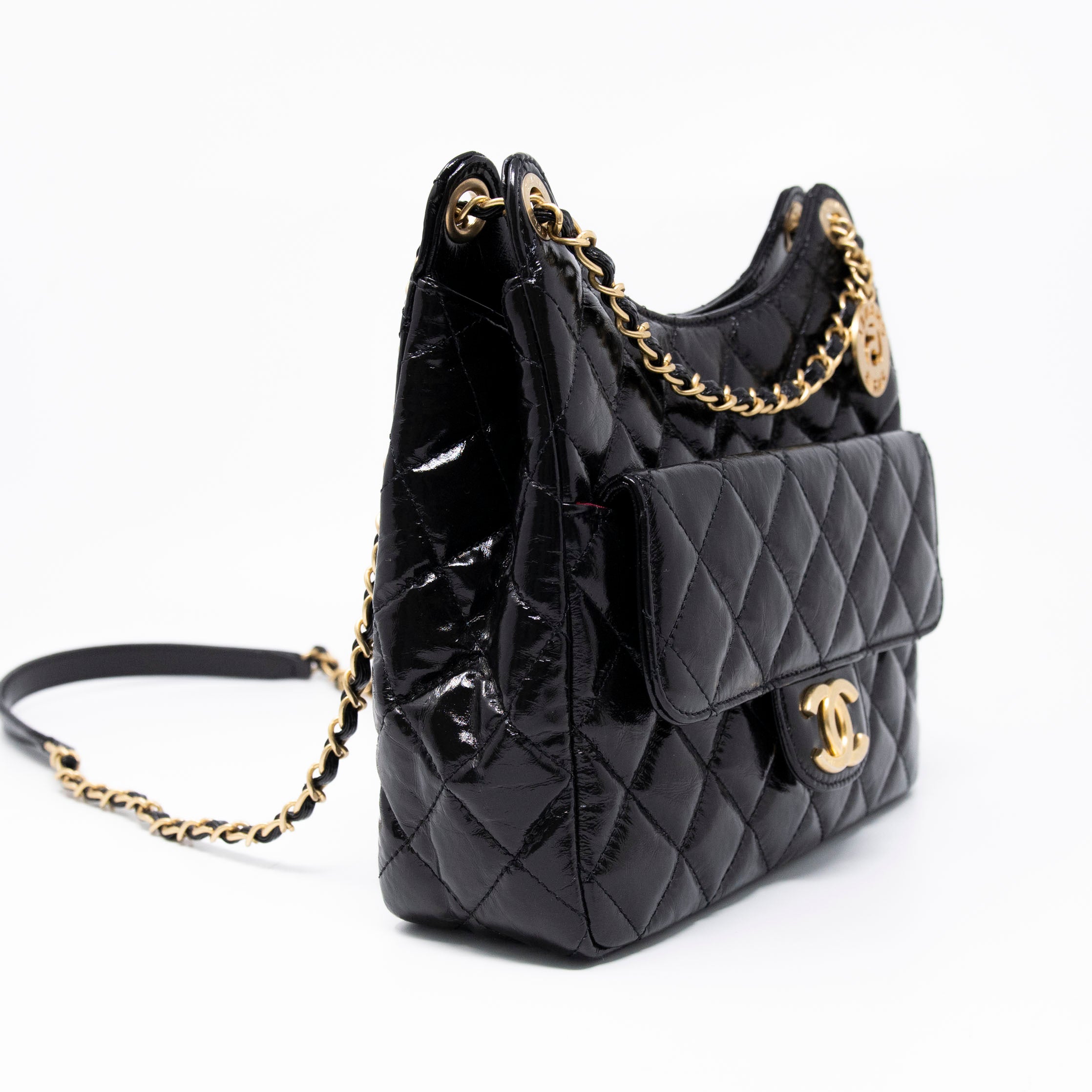 Chanel Black Medium CC Hobo