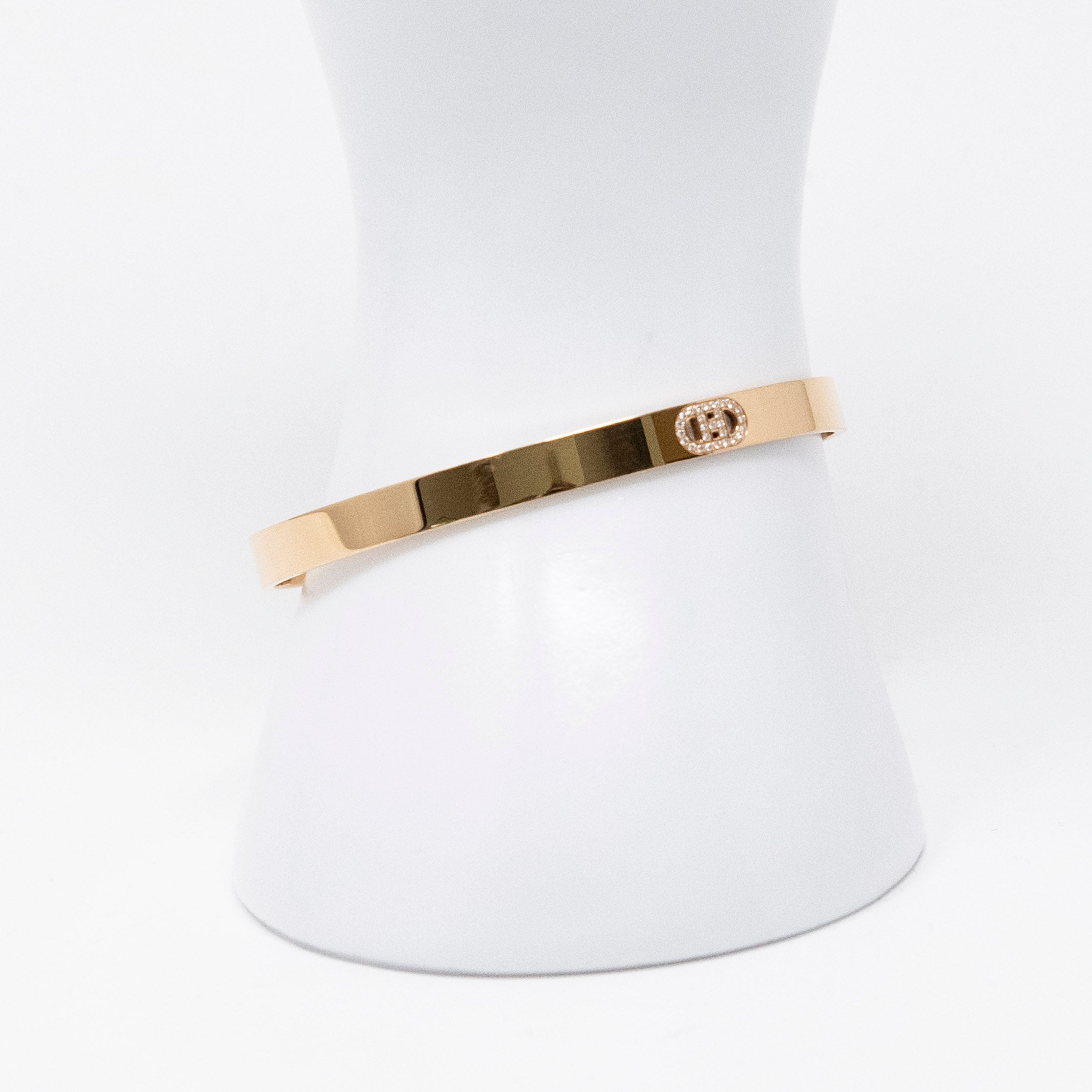 Hermes 18k Rose Gold H D’ancre Bracelet LG