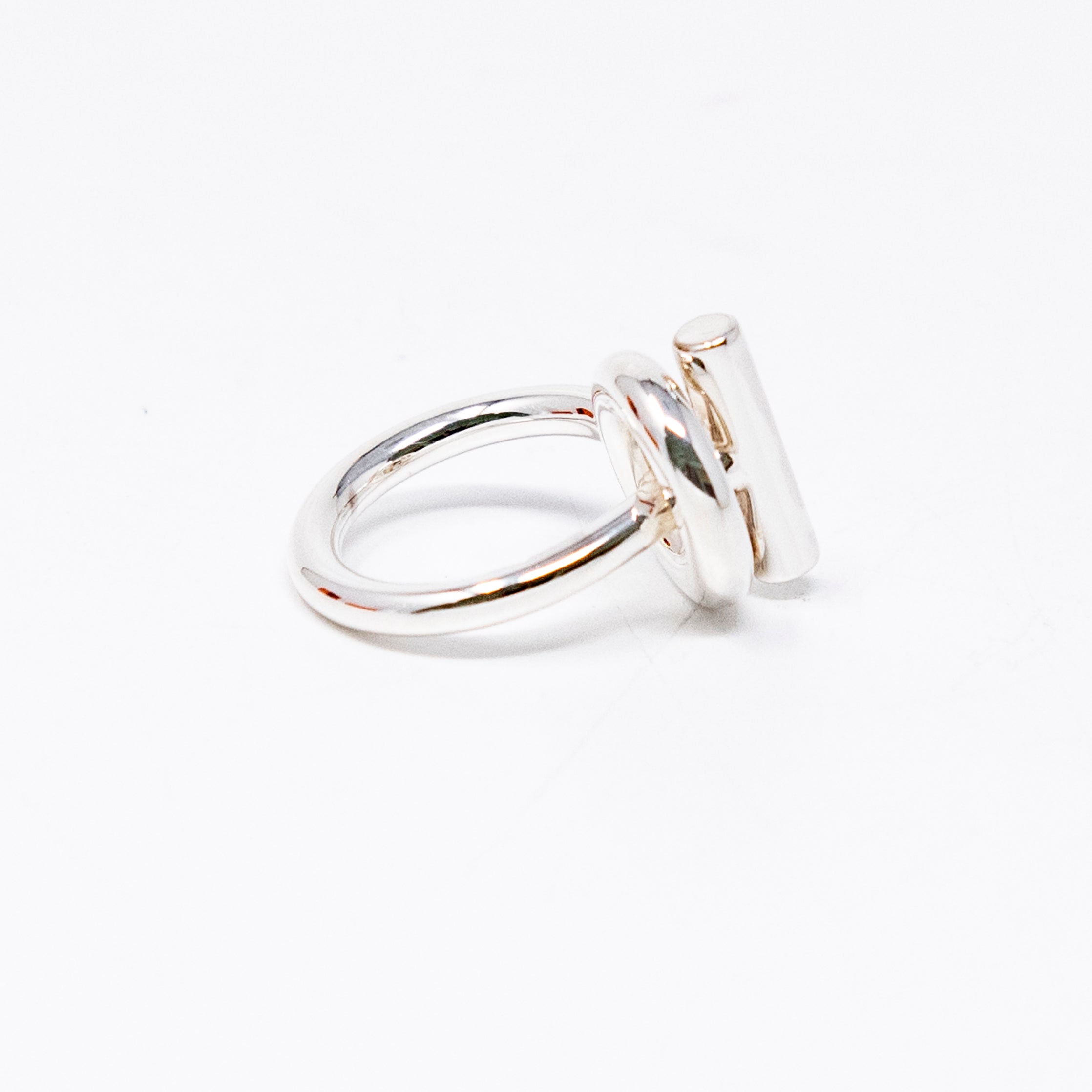 Hermes Silver Echappee Ring 51