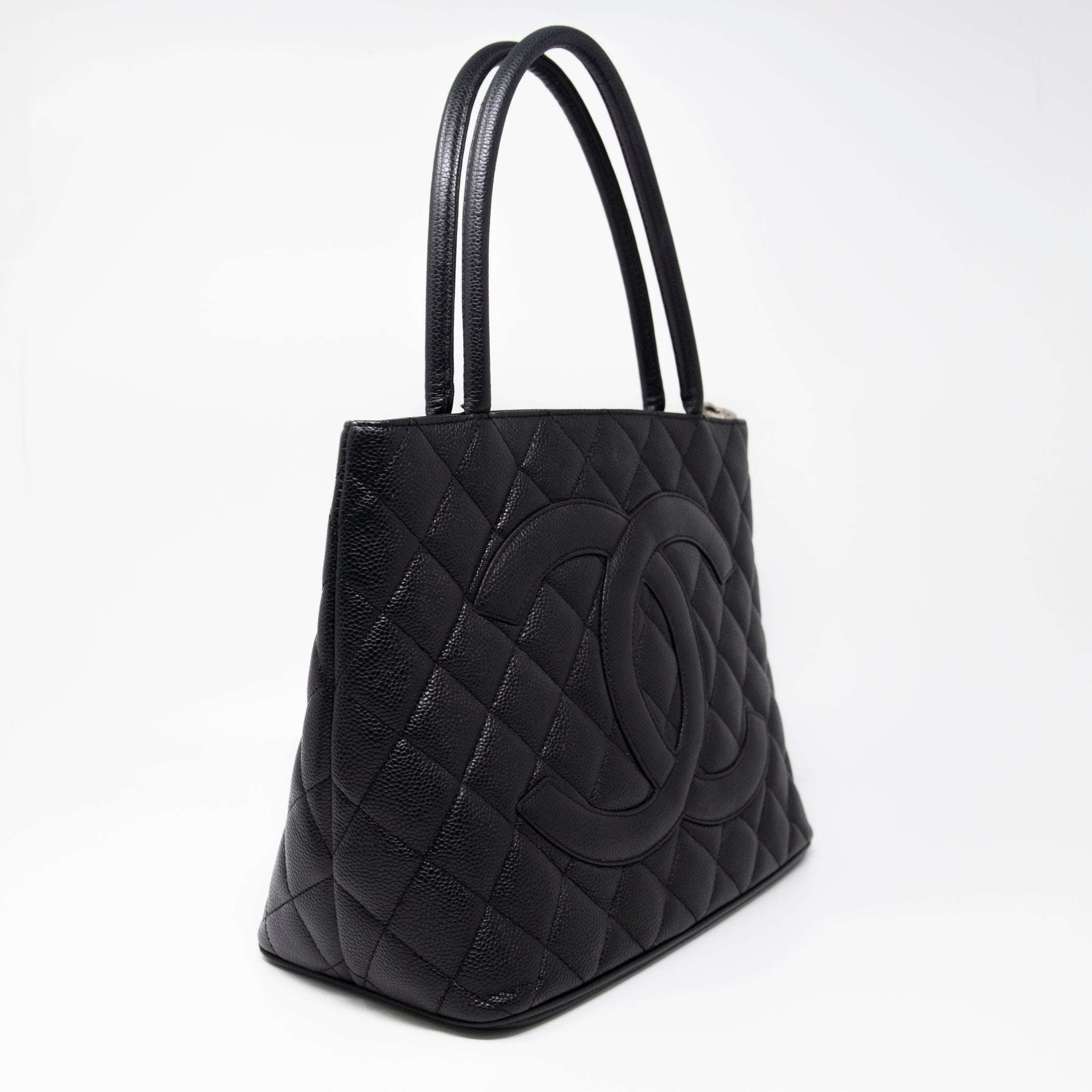 Chanel Black Medallion Tote Bag