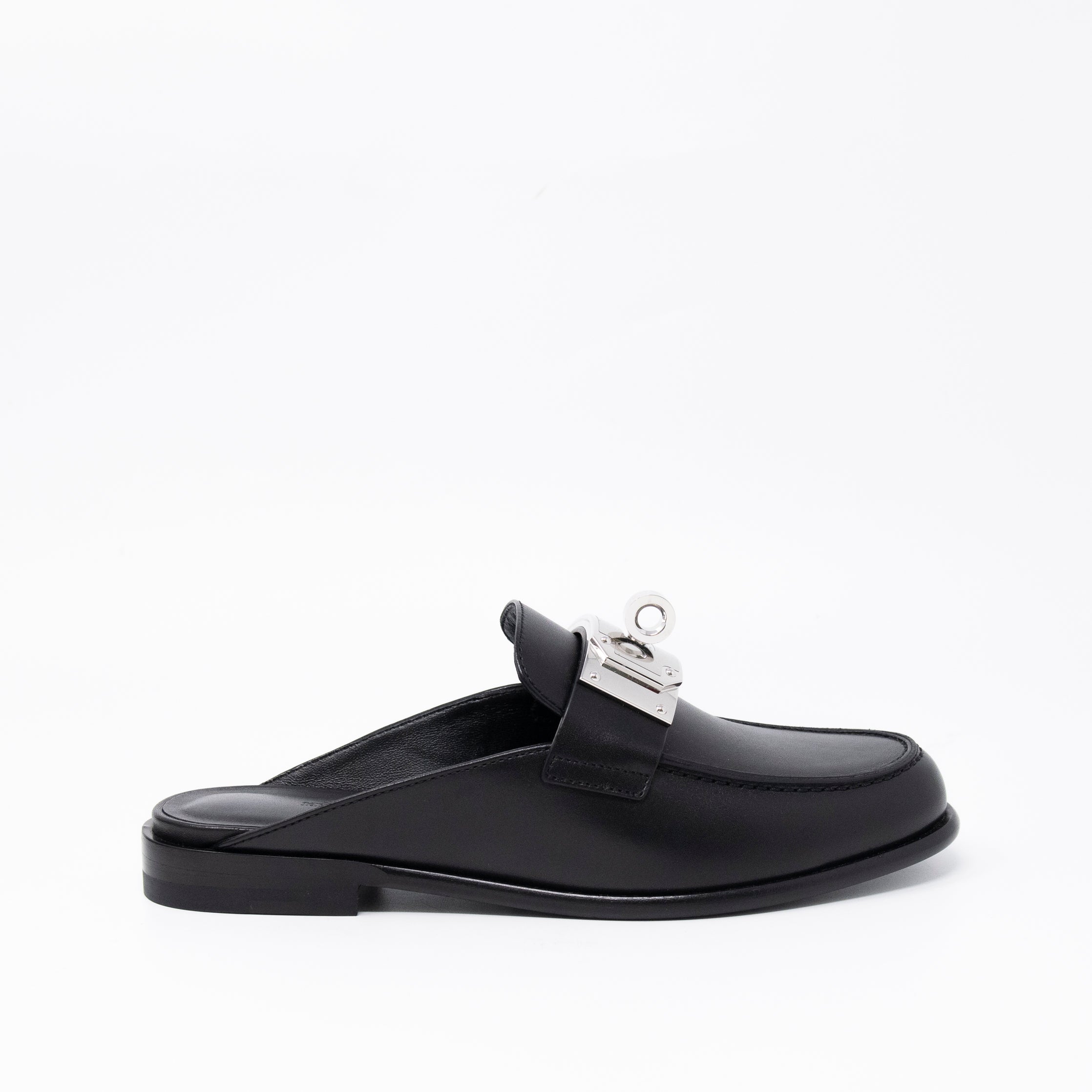 Hermes Noir Iota Mules 36