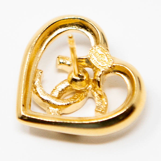Chanel Heart CC Earrings