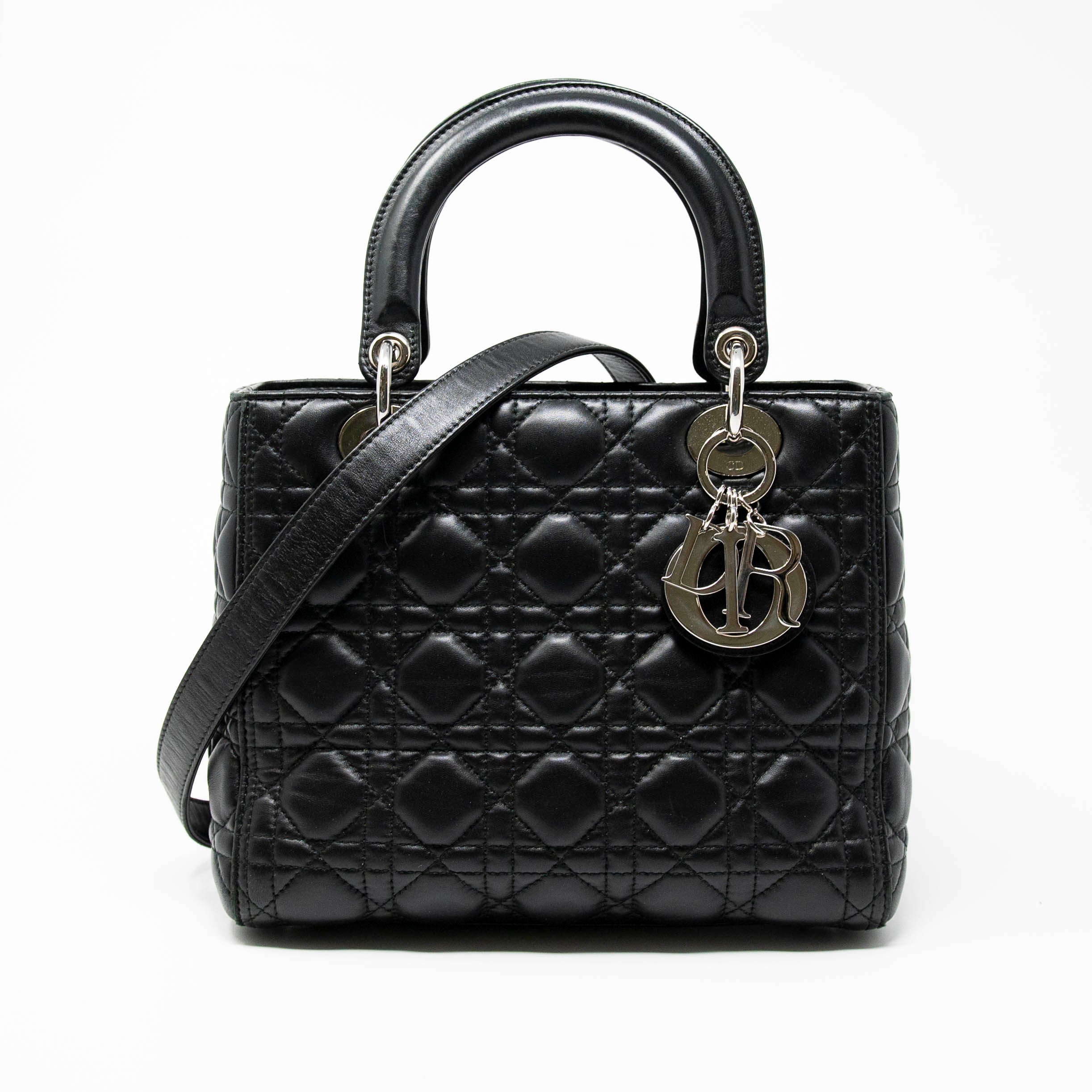 Dior Black Medium Lady Dior Bag