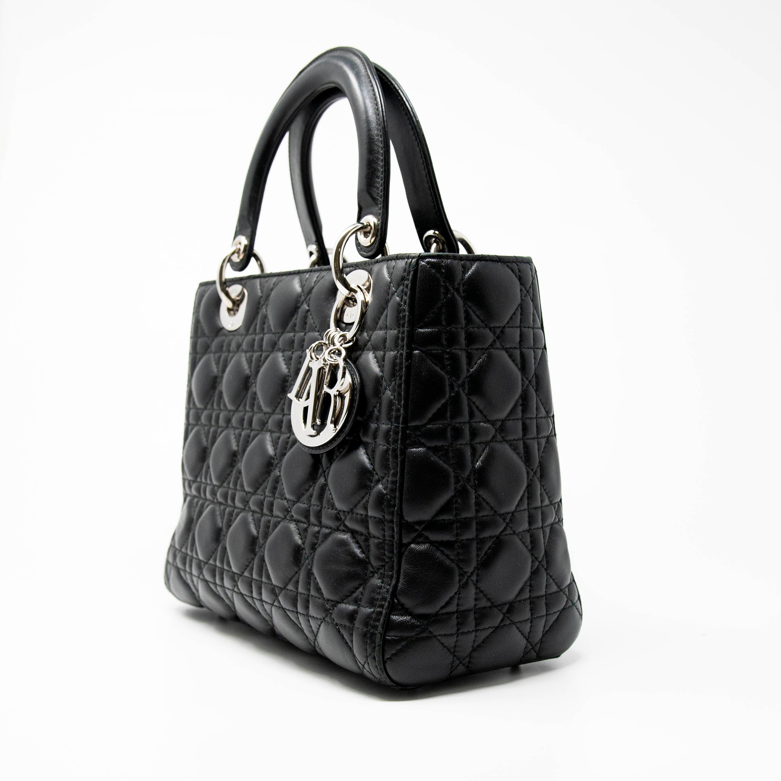 Dior Black Medium Lady Dior Bag