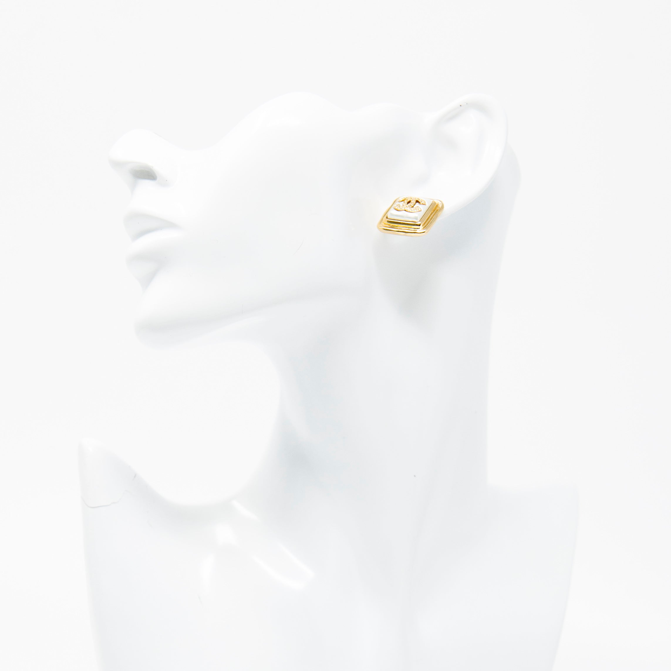 Chanel Square CC Earrings