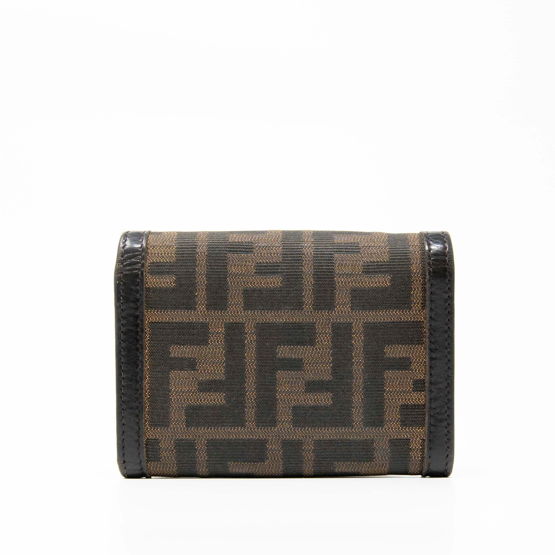 Fendi Brown Zucca Compact Wallet