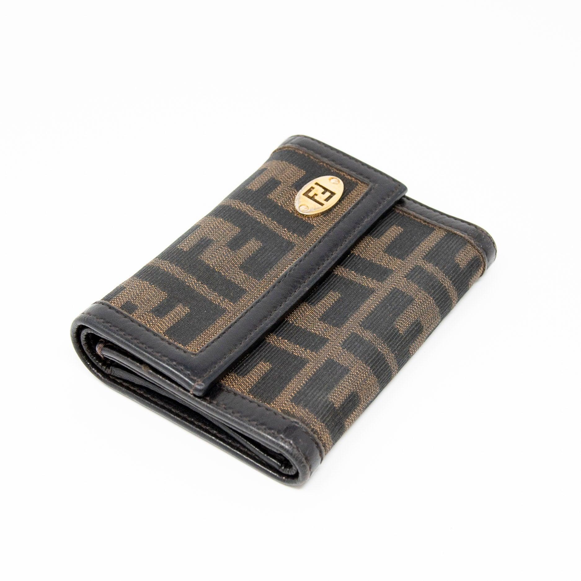 Fendi Brown Zucca Compact Wallet