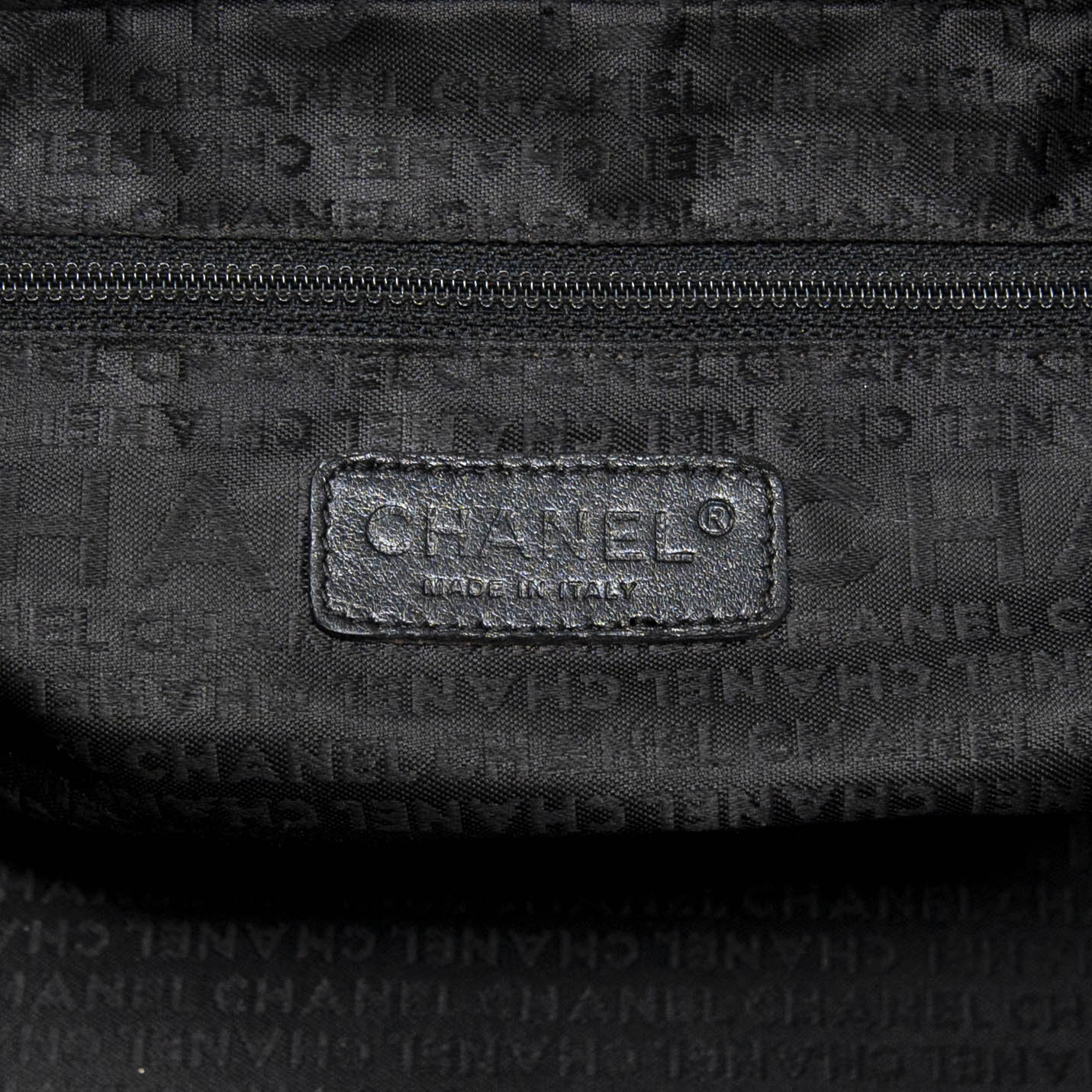 Chanel Black Choco Bar Stitched Tote