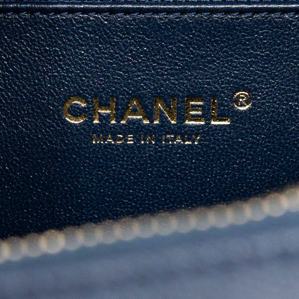 Chanel Blue Medium CC Filigree Vanity Case