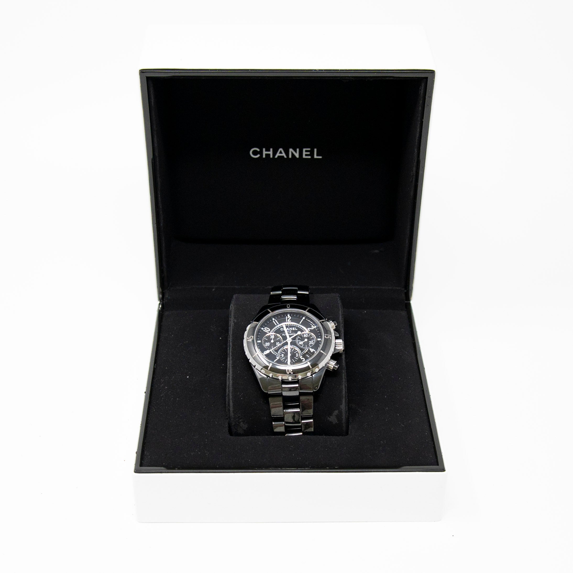 Chanel Black Chronograph J12 Watch 41mm