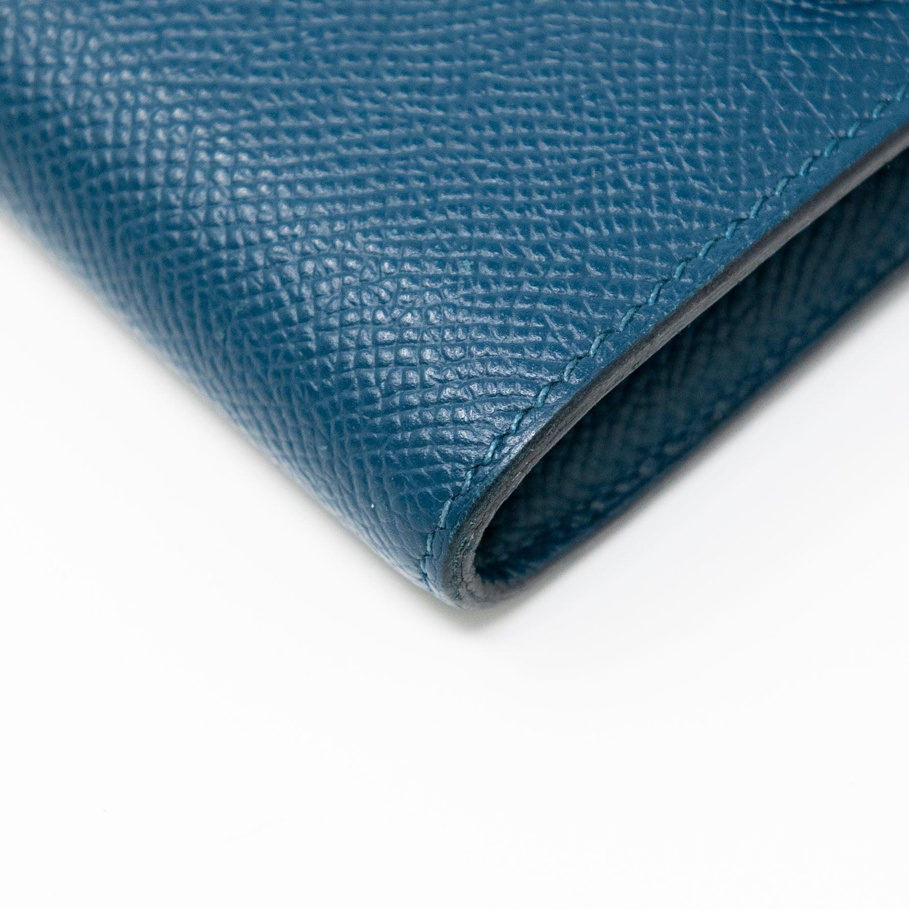 Hermes Bleu Colvert Epsom Kelly Wallet