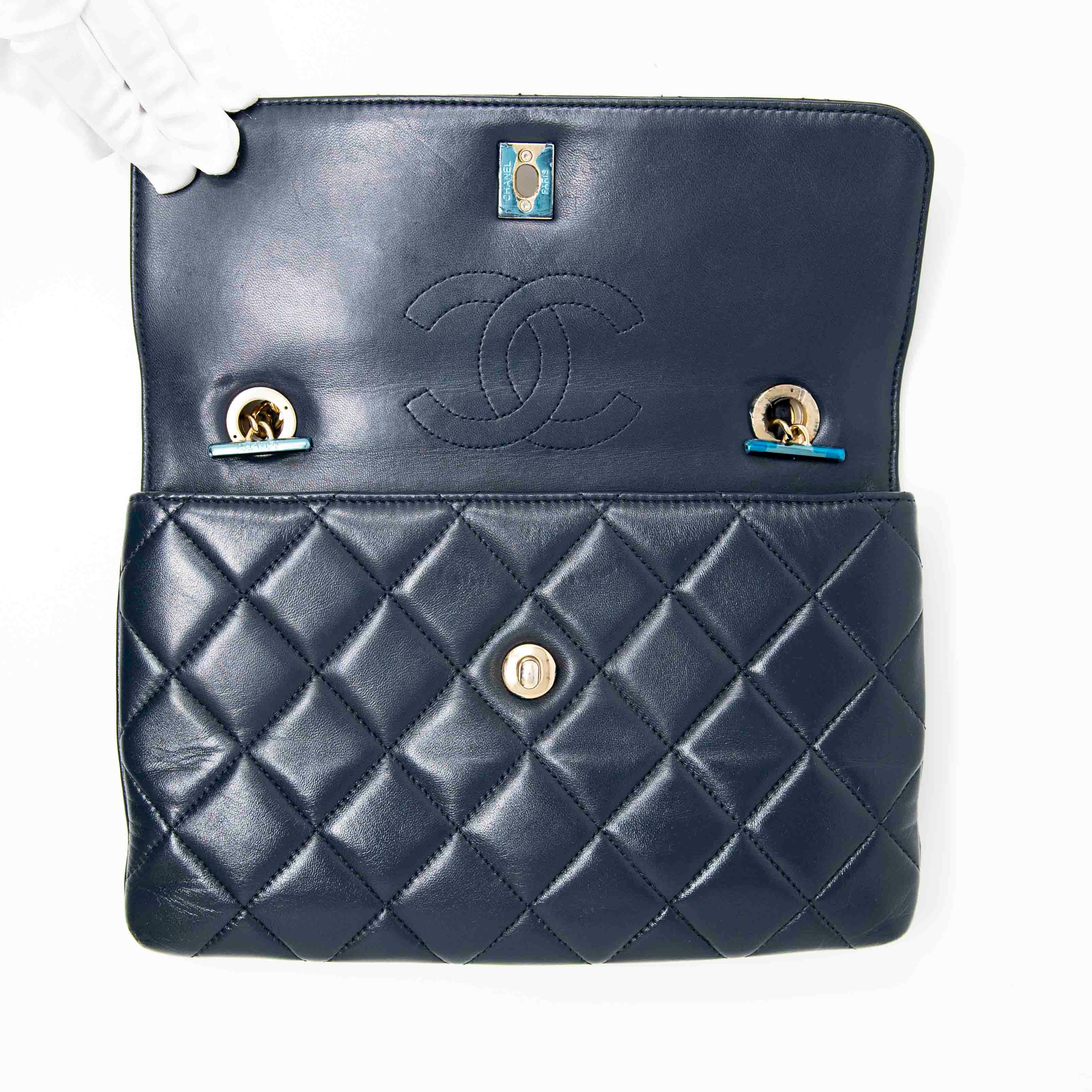 Blue chanel bag hotsell