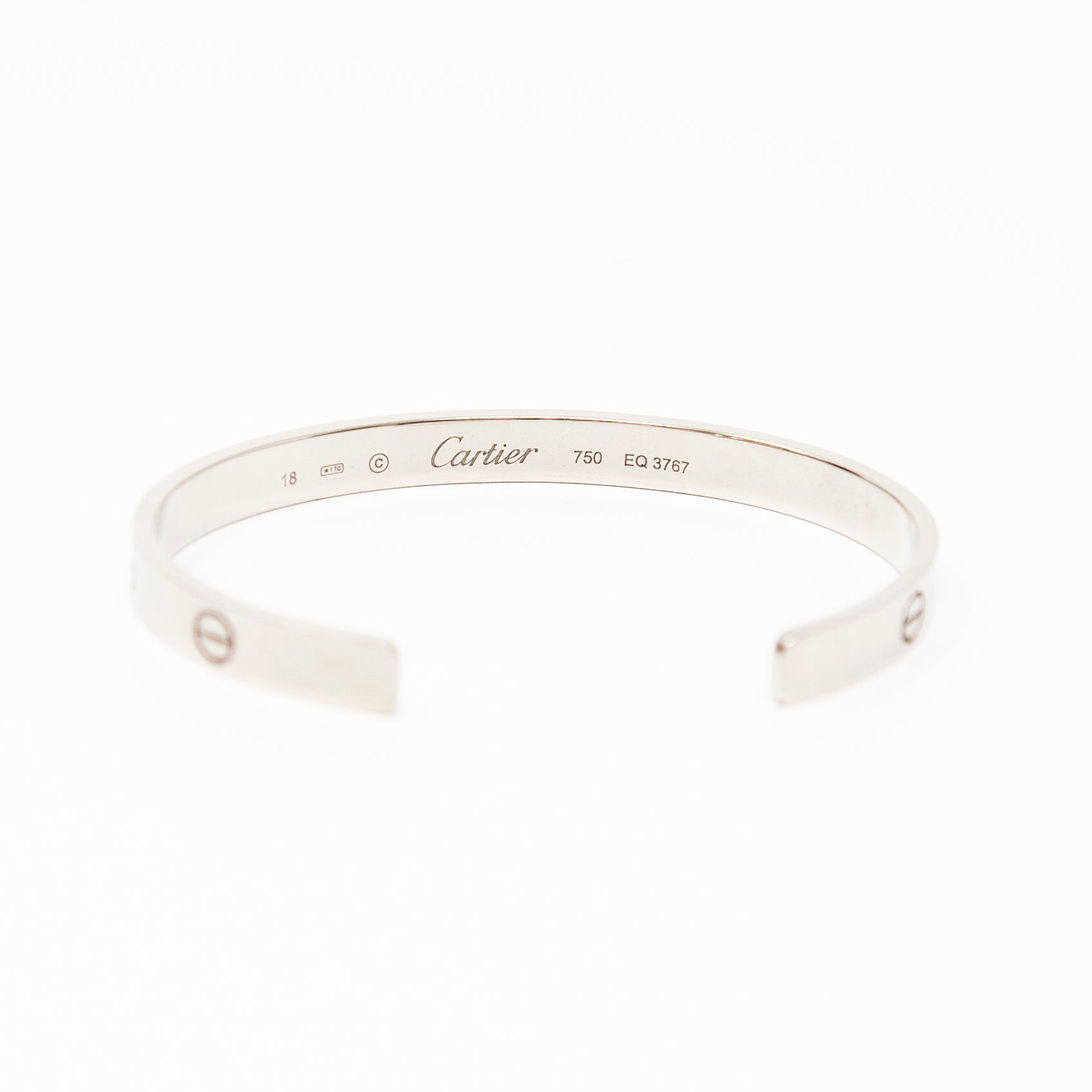 Cartier White Gold Love Cuff 18