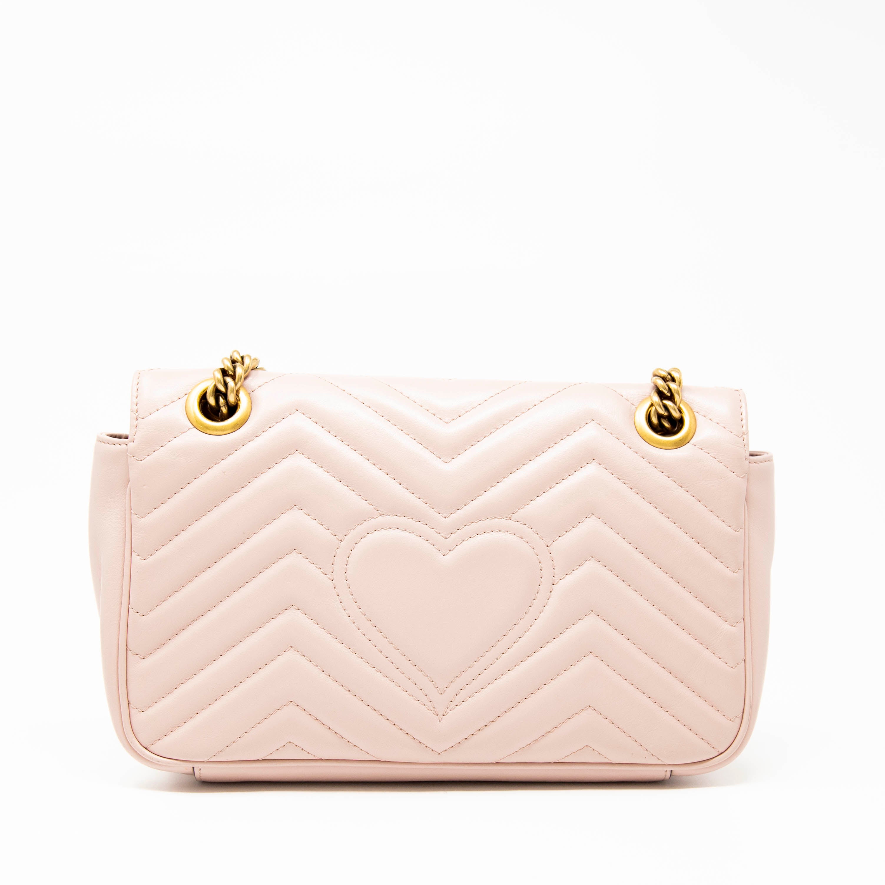 Gucci pink small marmont chain bag online