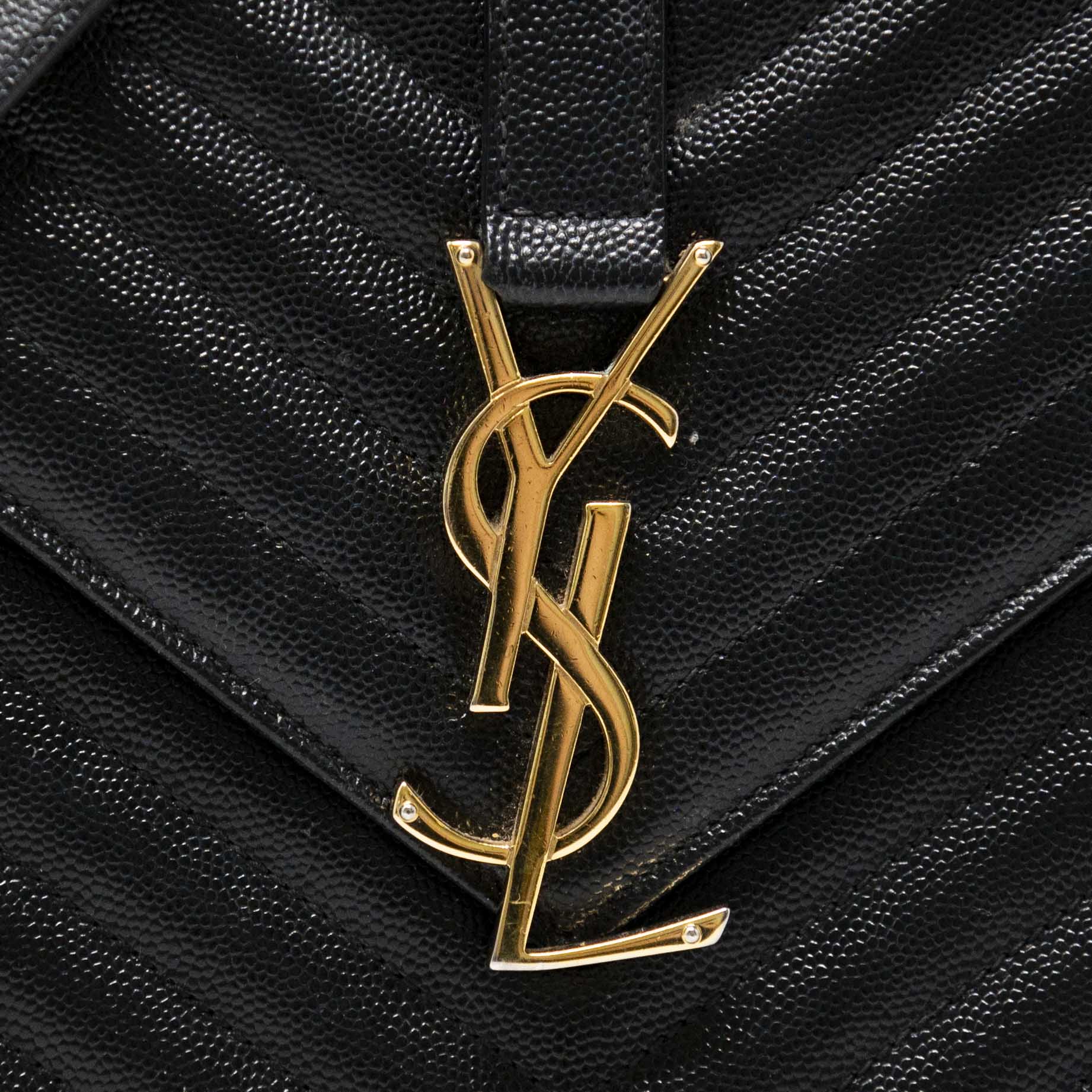 Saint Laurent Black Large Envelope Bag