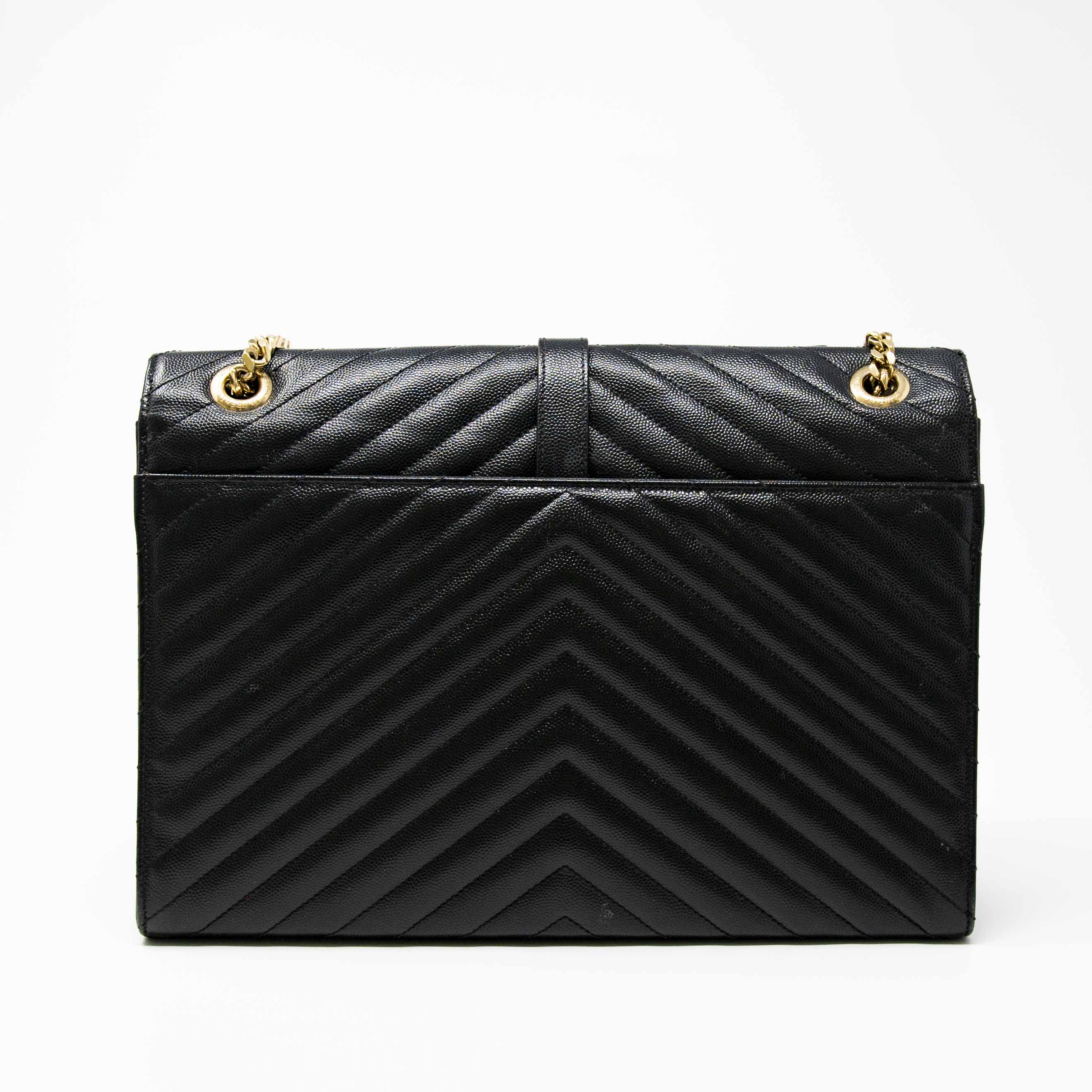 Saint Laurent Black Large Envelope Bag