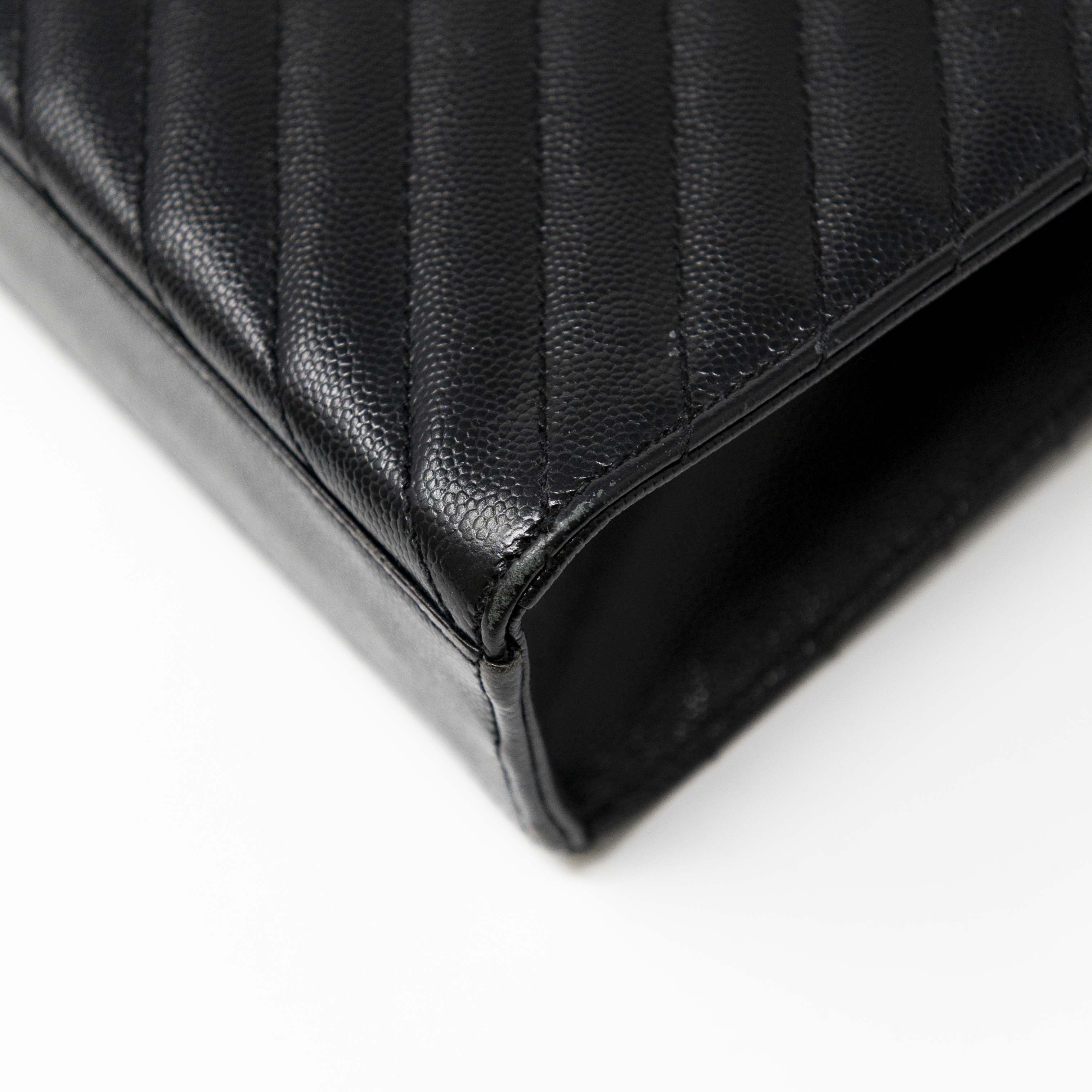 Saint Laurent Black Large Envelope Bag