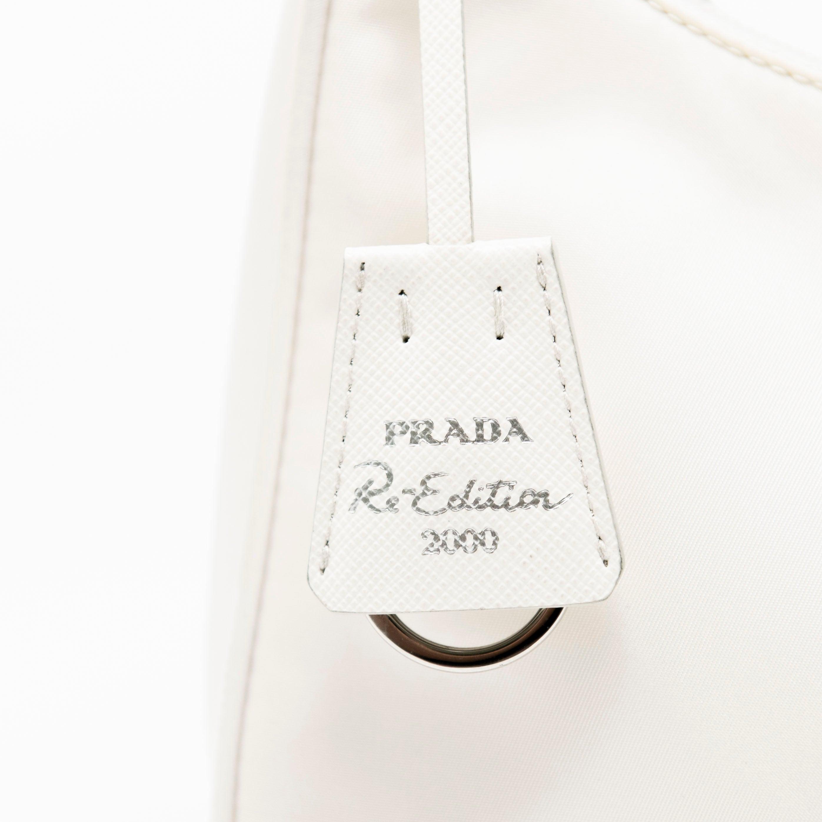 Prada White Re-Edition 2000 Mini Bag