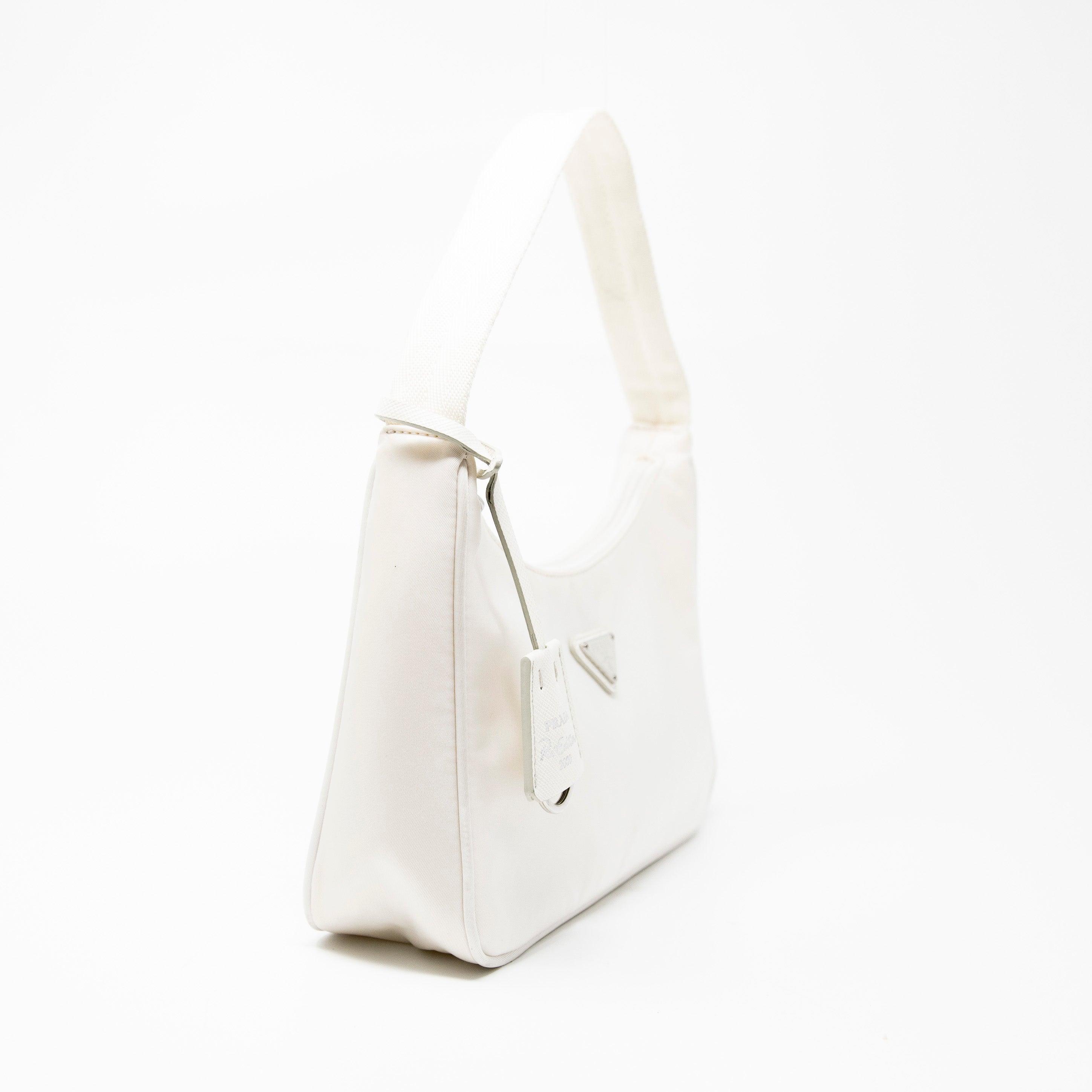 Prada White Re-Edition 2000 Mini Bag