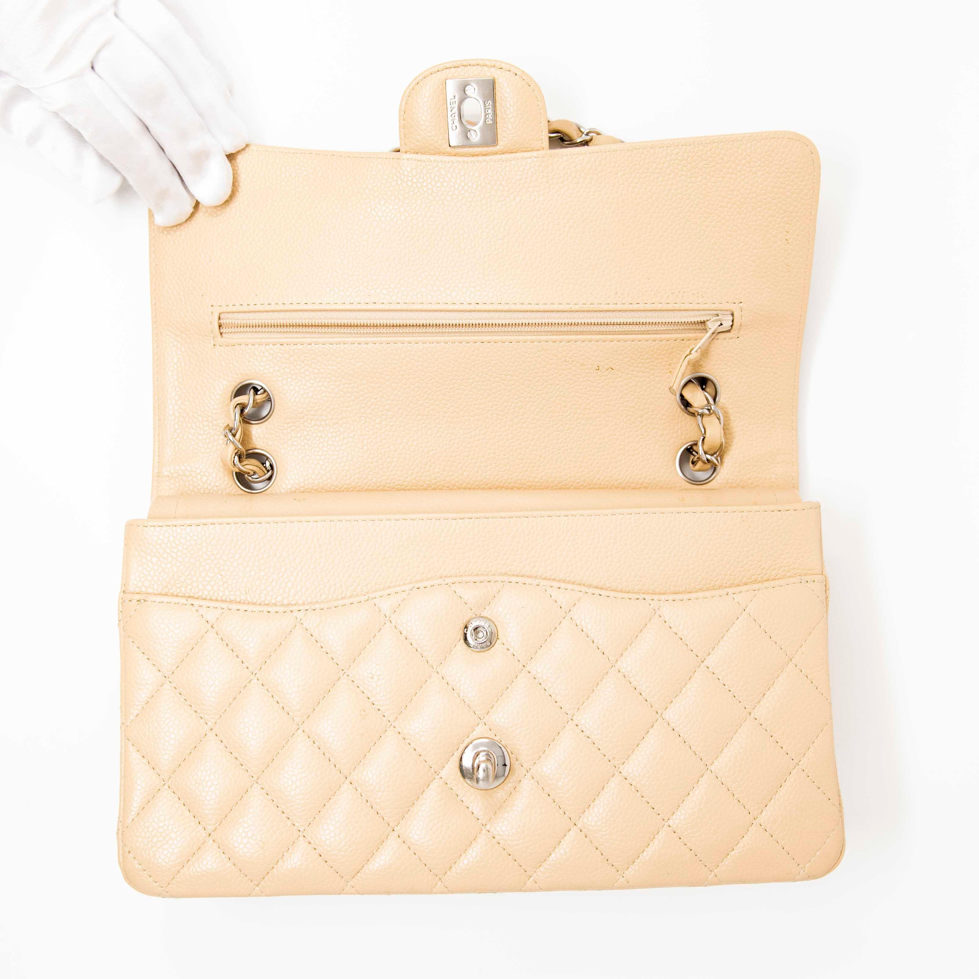 Chanel Beige Medium Classic Flap