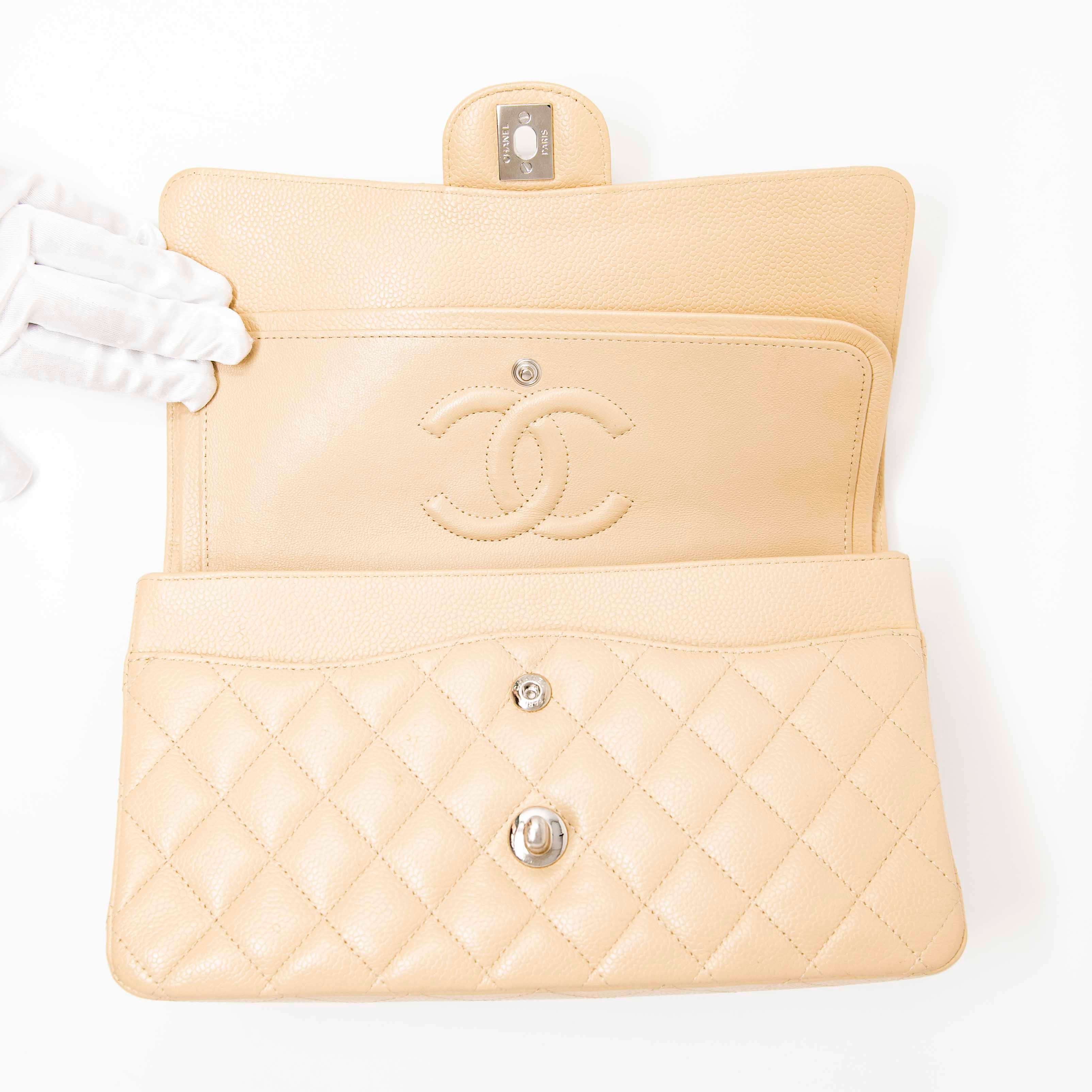 Chanel Beige Medium Classic Flap