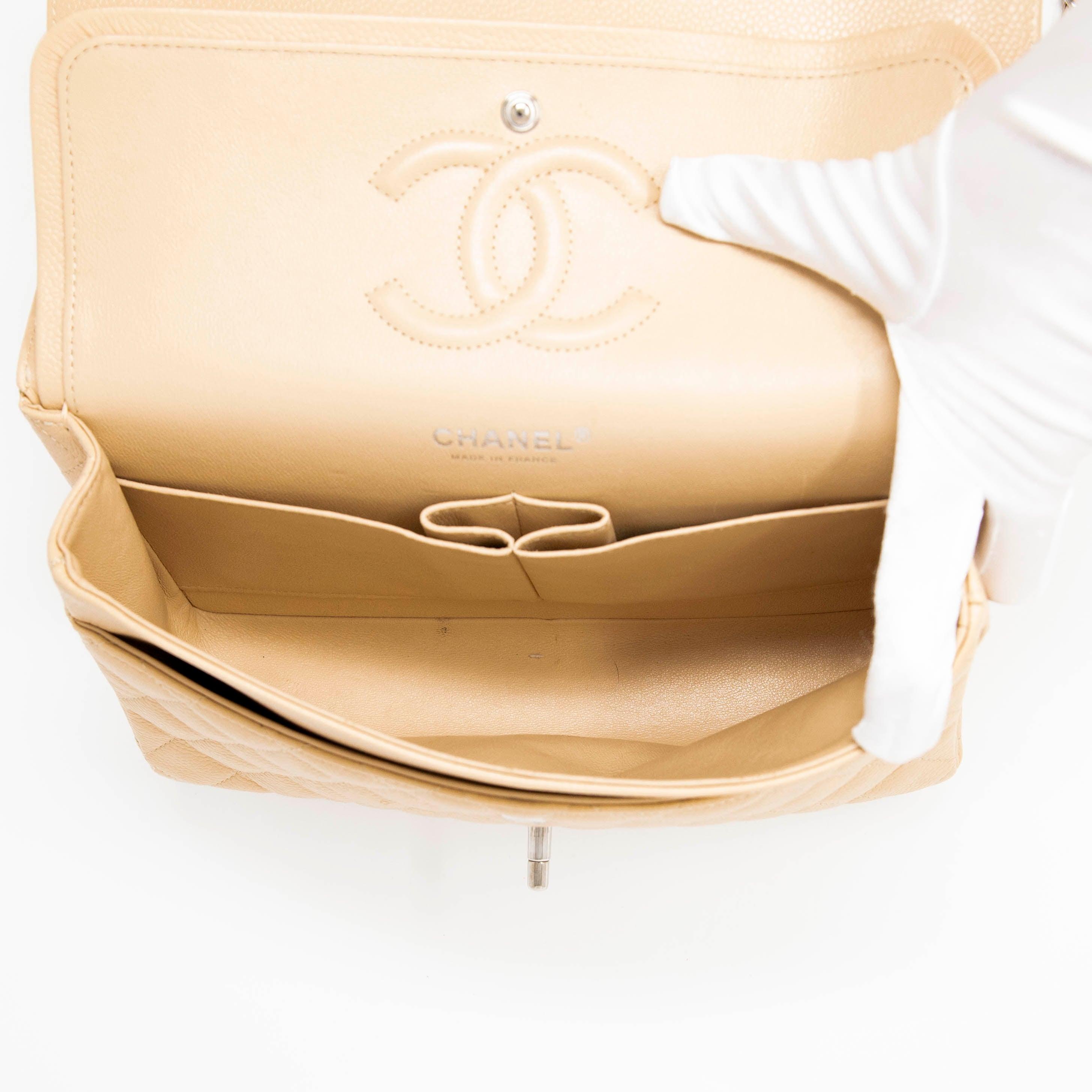 Chanel Beige Medium Classic Flap