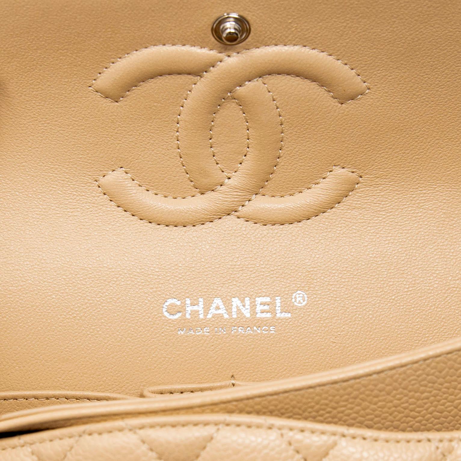 Chanel Beige Medium Classic Flap