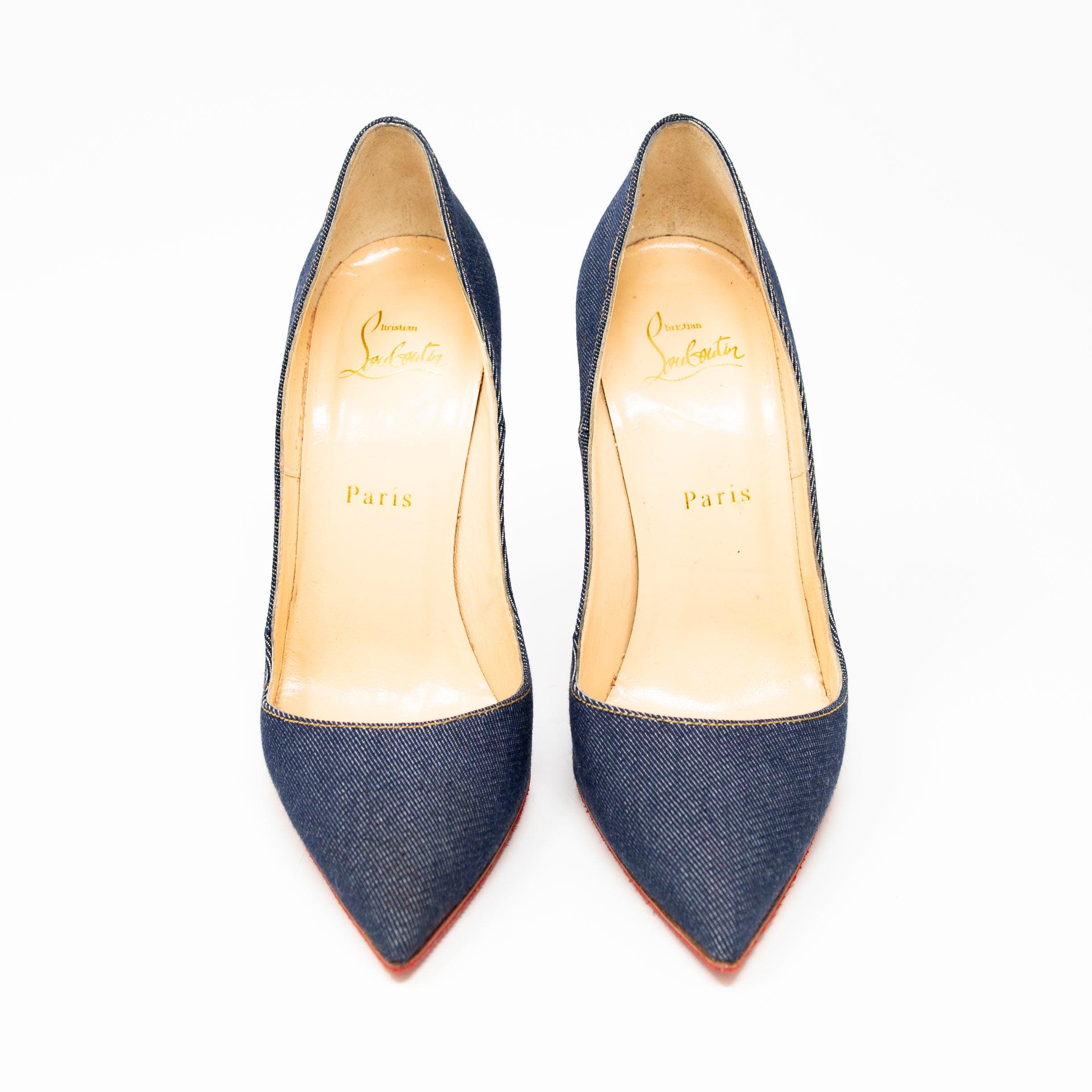 Christian Louboutin Blue Denim So Kate Pumps 38