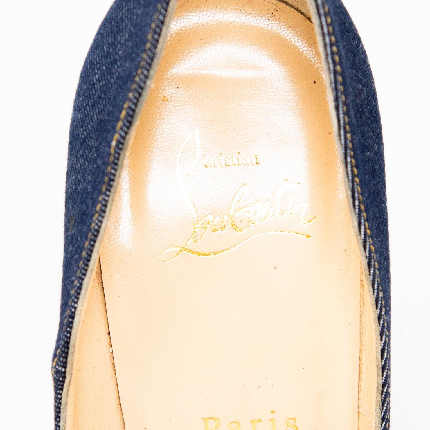 Christian Louboutin Blue Denim So Kate Pumps 38