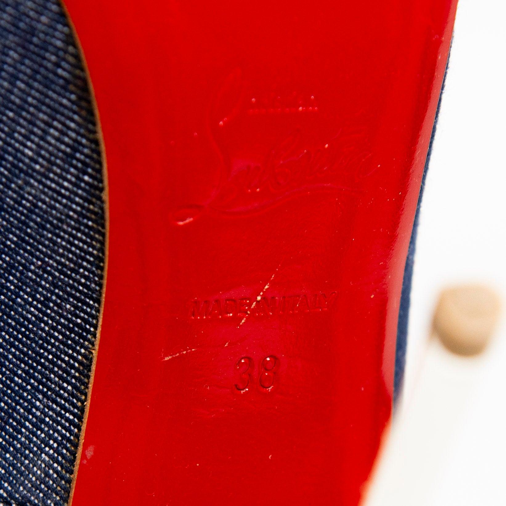 Christian Louboutin Blue Denim So Kate Pumps 38