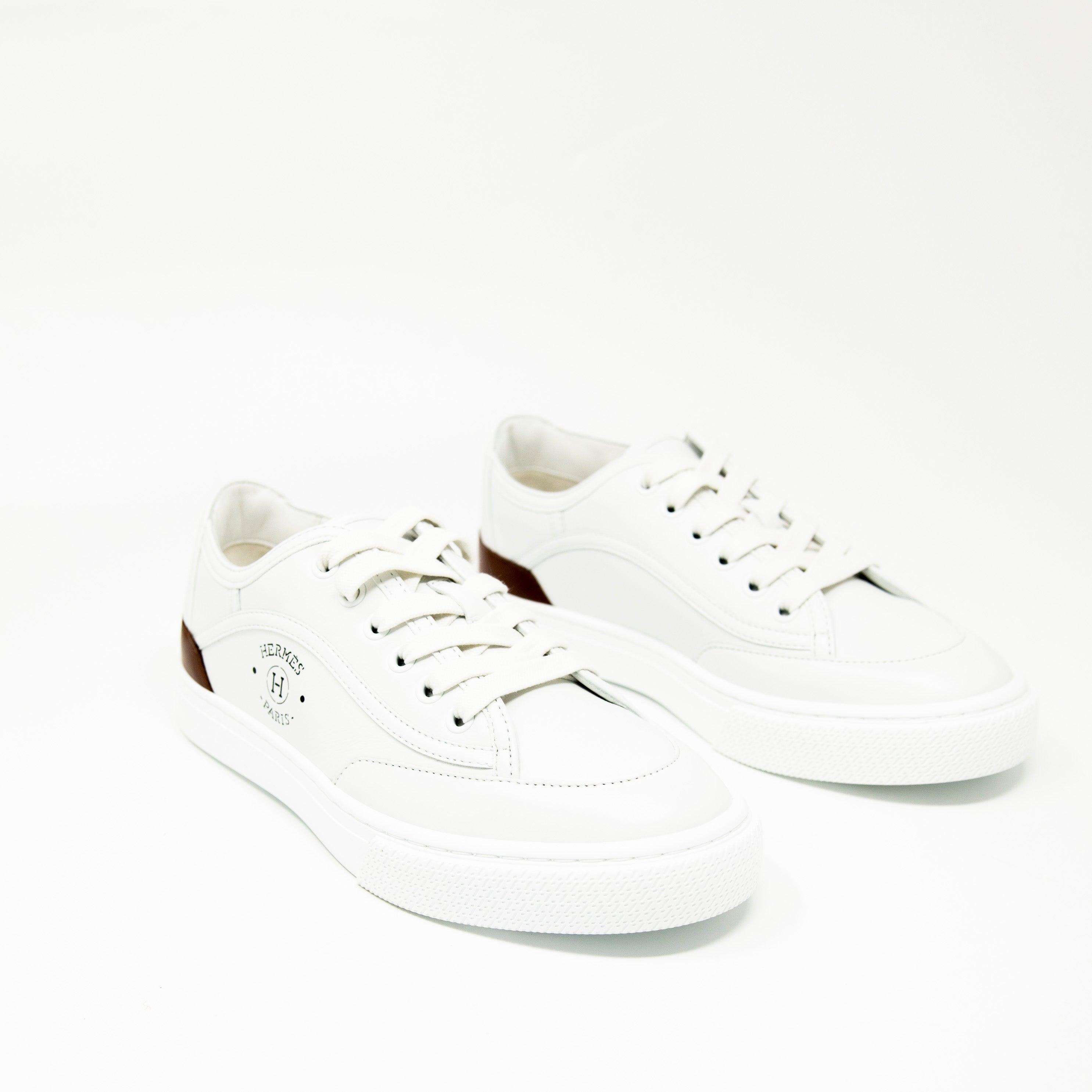 Hermes White Get Sneakers 36