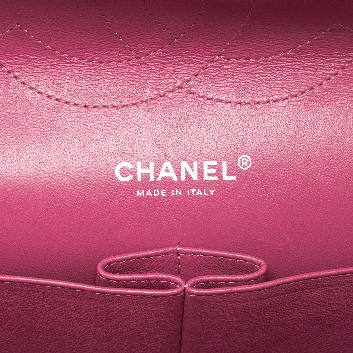 Chanel Pink Patent Classic Jumbo