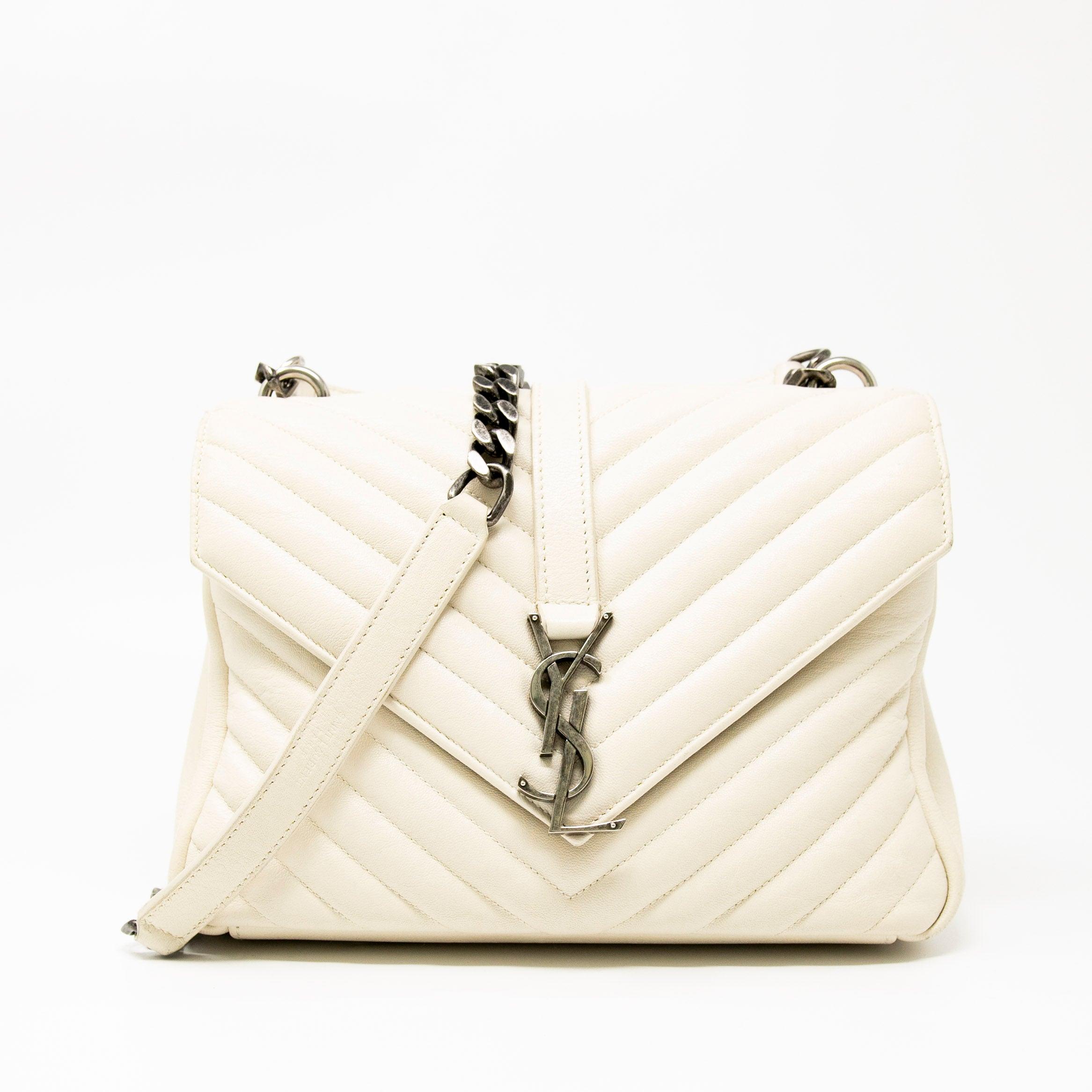 Saint Laurent White Medium College Bag