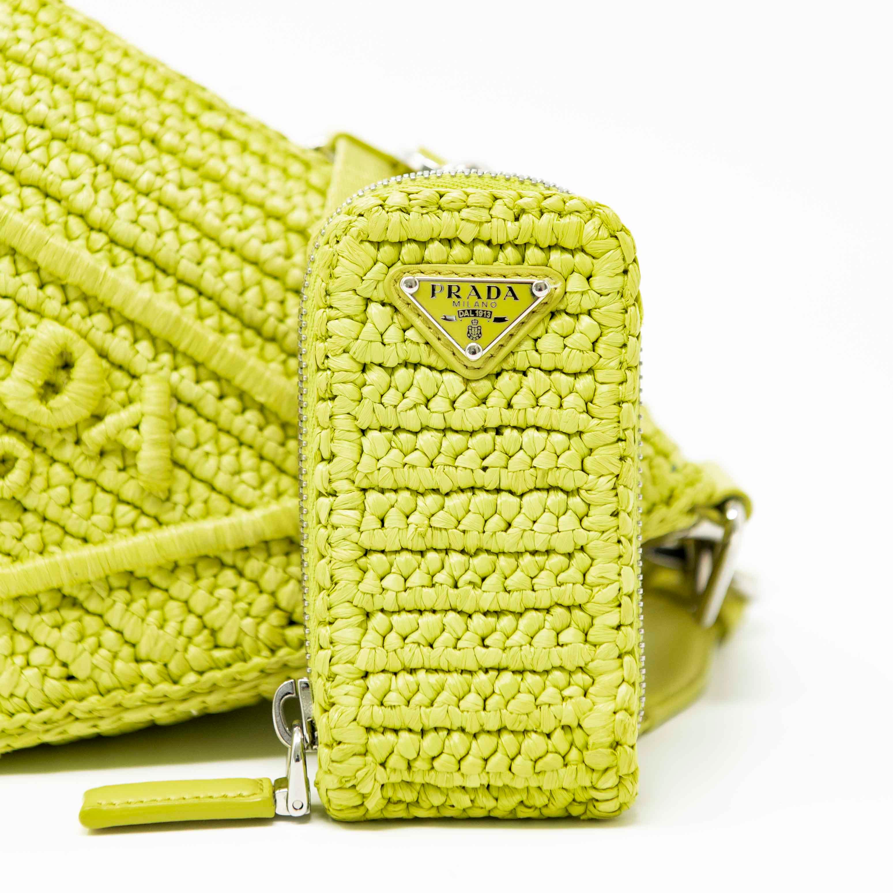 Prada yellow shoulder bag sale