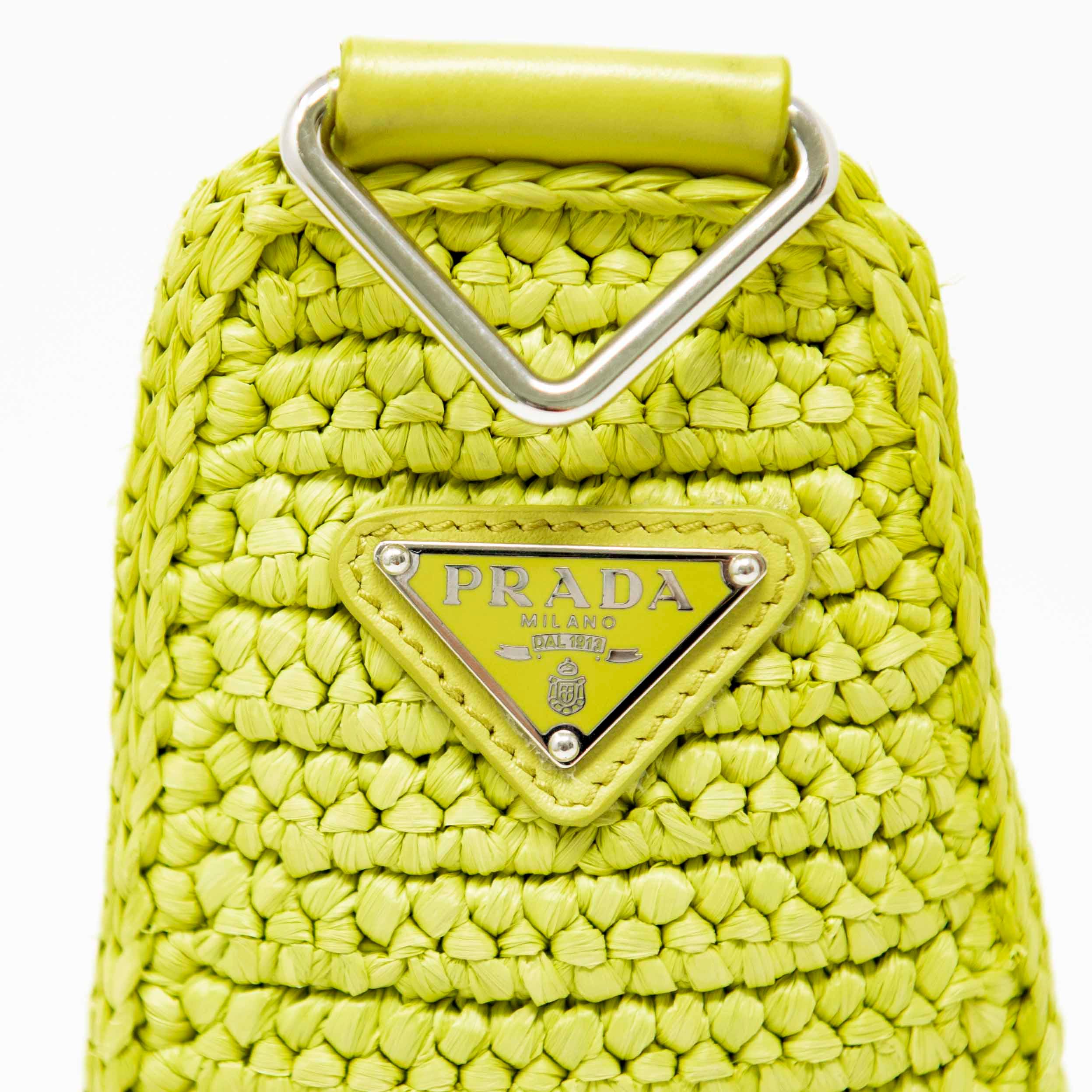 Prada Yellow Crochet Triangle Bag