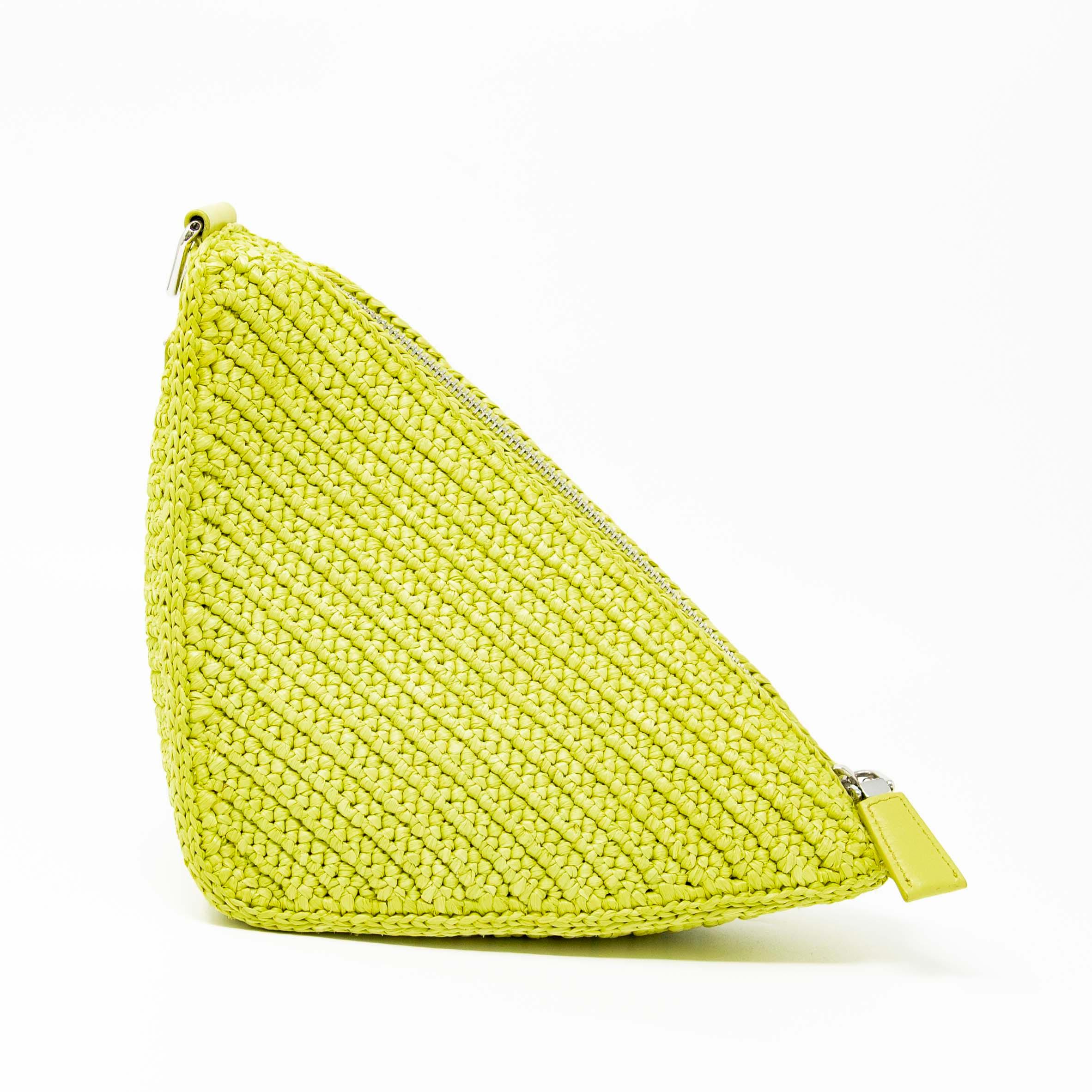 Prada Yellow Crochet Triangle Bag